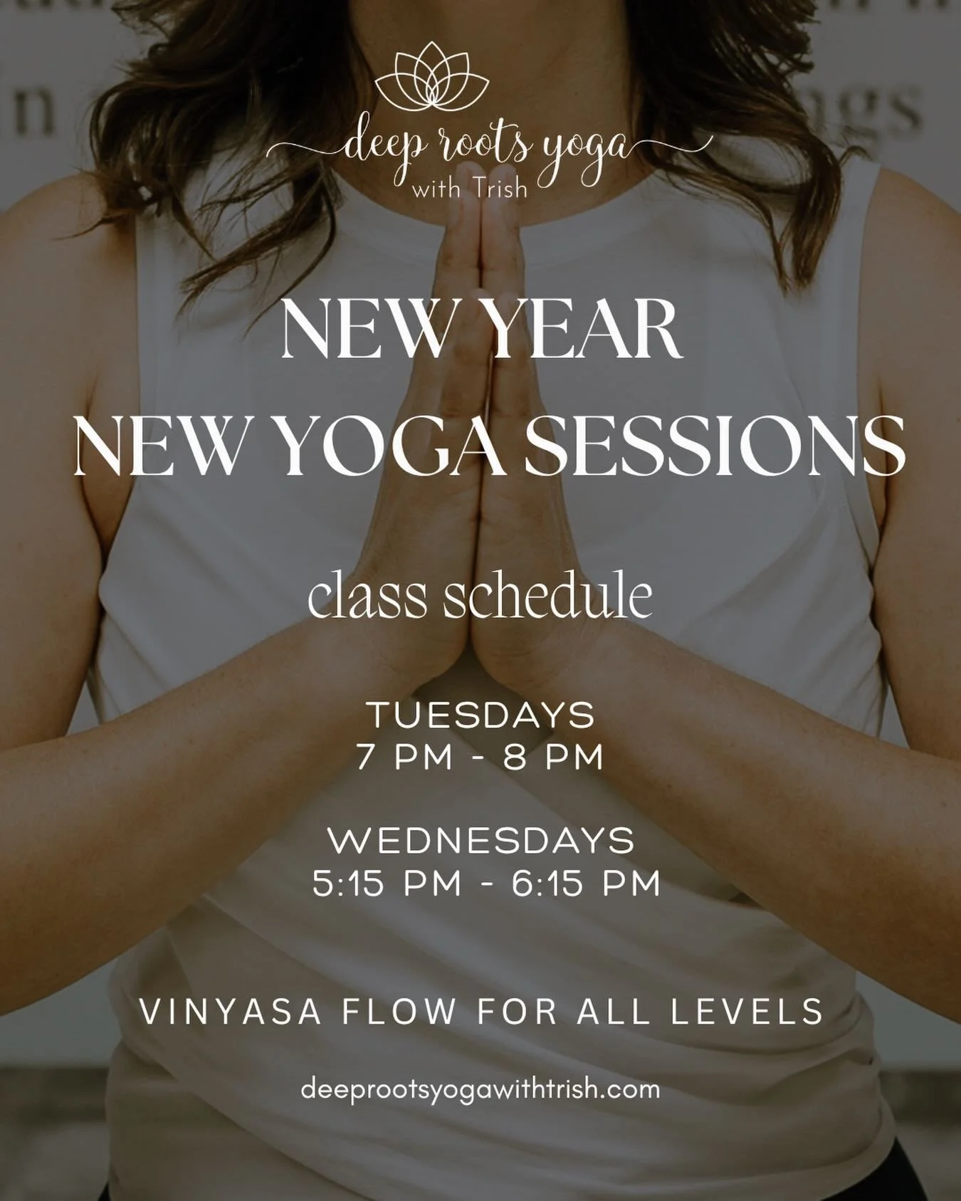 **UPDATE - both classes are full. Please message me to be put on a wait list to be notified if a spot becomes available for drop in. 

✨New Year. Fresh Energy. Grounded Beginnings.✨

Join me on the mat as we welcome the new year with intention, movem