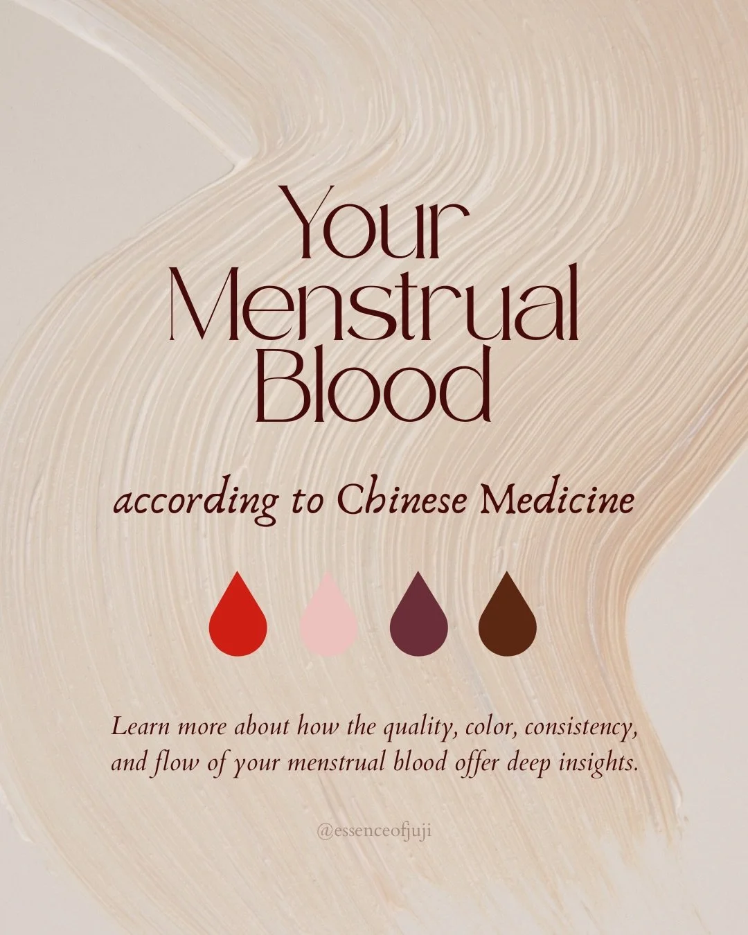 Did you know that your menstrual blood &amp; quality are important signs to understand what&rsquo;s going on in your body? 🩸 

In Chinese Medicine, we look at colour, thickness, clots, timing, and flow because they tell us how Qi, Blood and your org