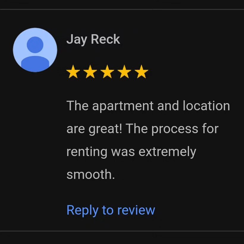 It always makes our day when we see new guests posting reviews....we have a team that each works diligently on each and every apartment to make sure every single detail is covered. Counting silverware, fluffing pillows, checking corners, ensuring the