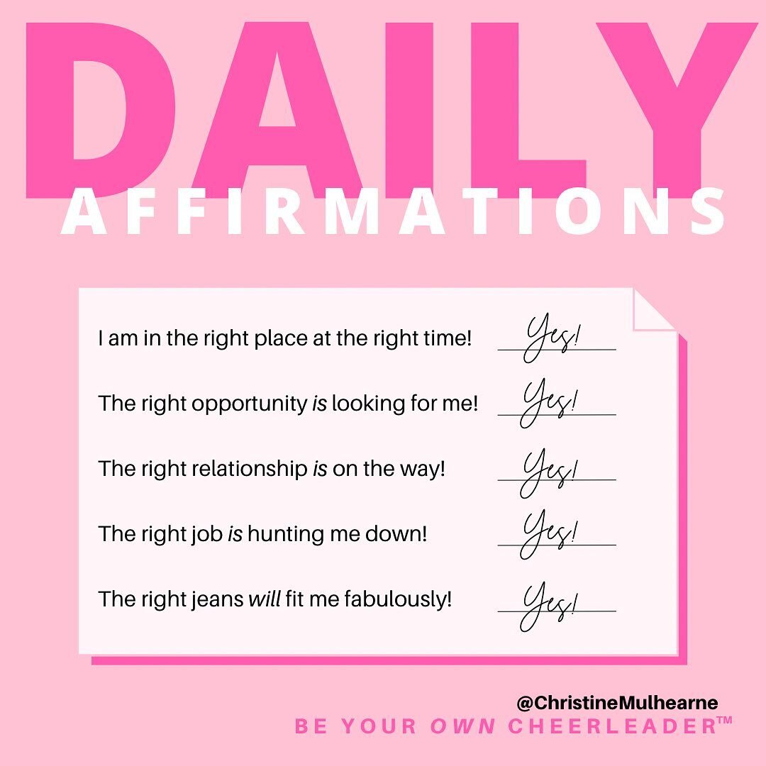 📣 Day 2 📣 with your own personal Cheerleader! DAILY AFFIRMATIONS: Say these loud and proud!

💥PSA: the happiness, success, and enthusiasm you are looking for is ready and waiting for you! But newsflash, it won&rsquo;t just fall in your lap. The be