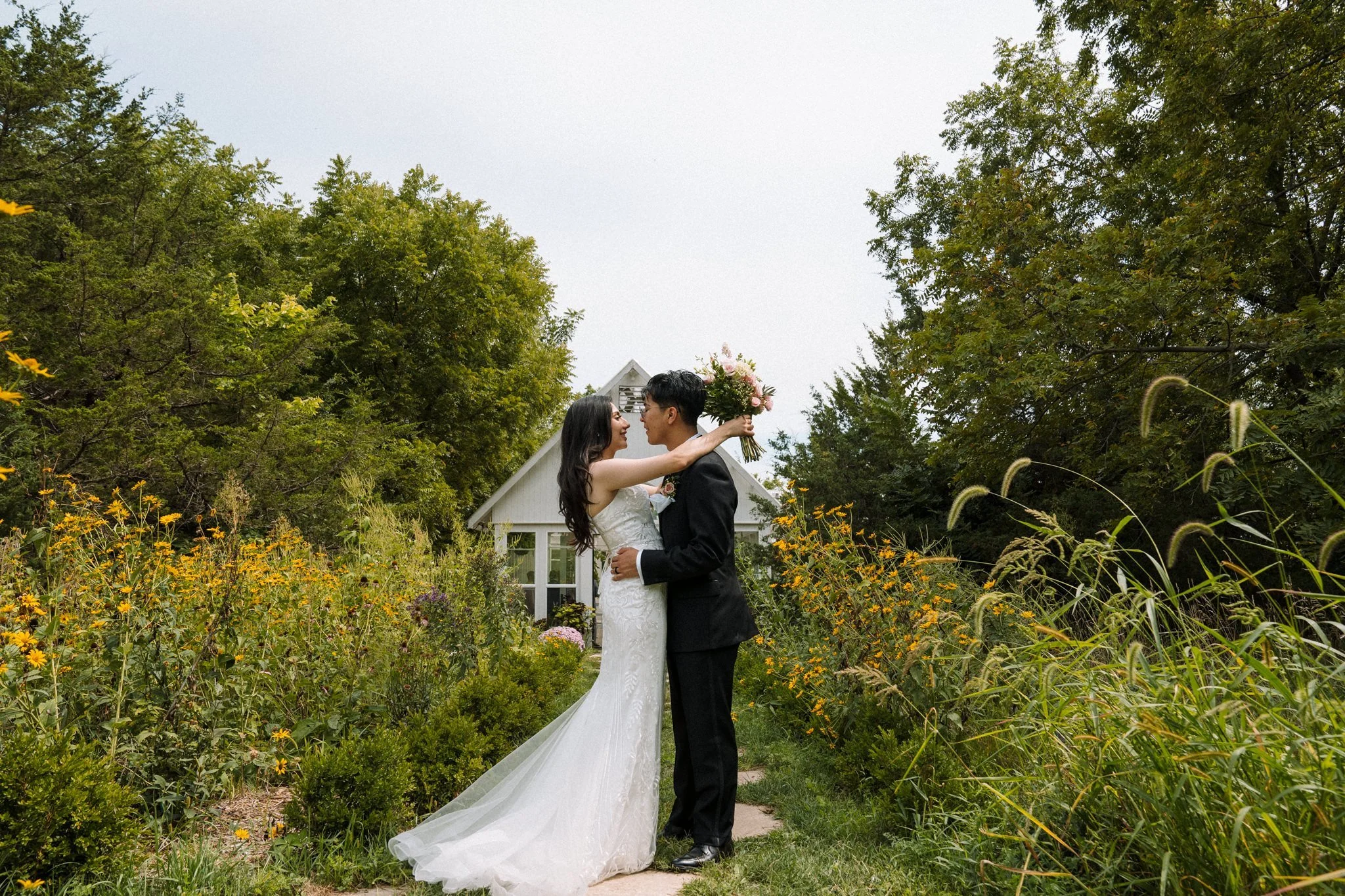 Intimate Late-Summer Wedding Surrounded by Wildflowers