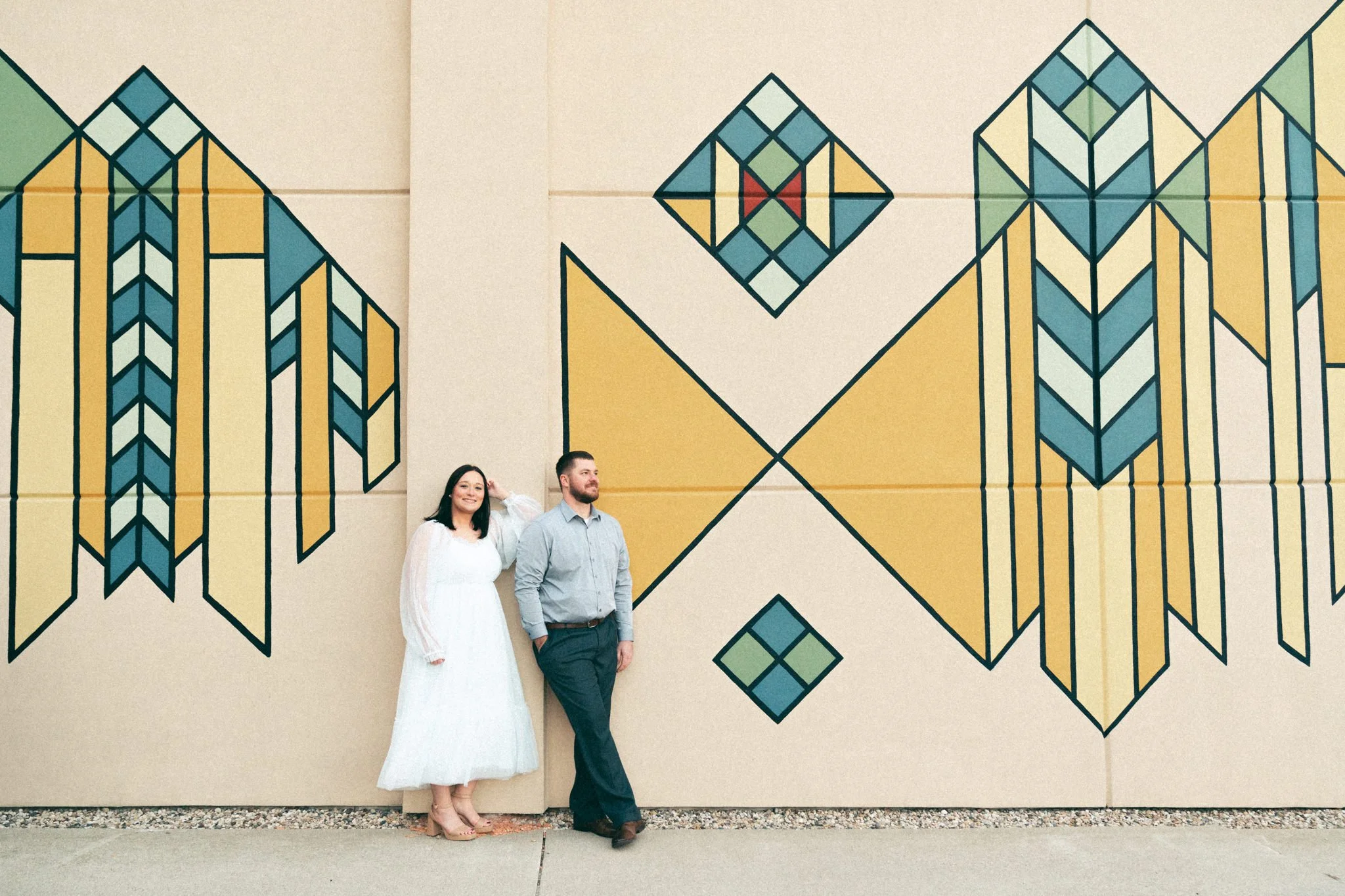 Frank Lloyd Wright-Inspired Courthouse Elopement