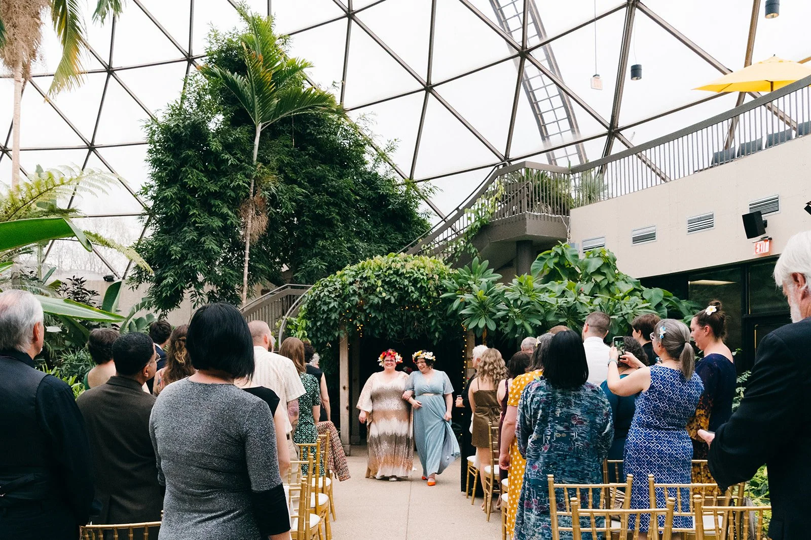 Vibrant &amp; Colorful Queer Wedding at the Greater Des Moines Botanical Garden