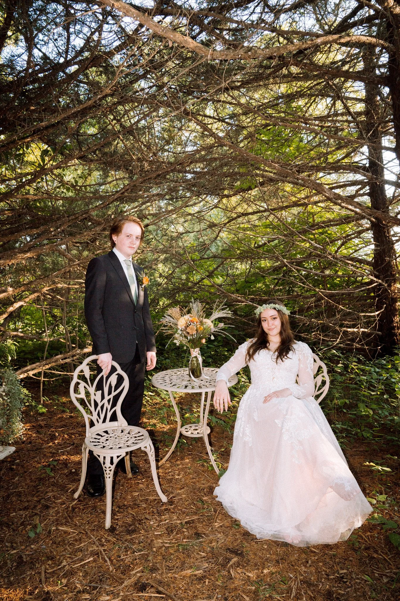 Golden Hour Greenhouse Wedding in the Iowa Countryside