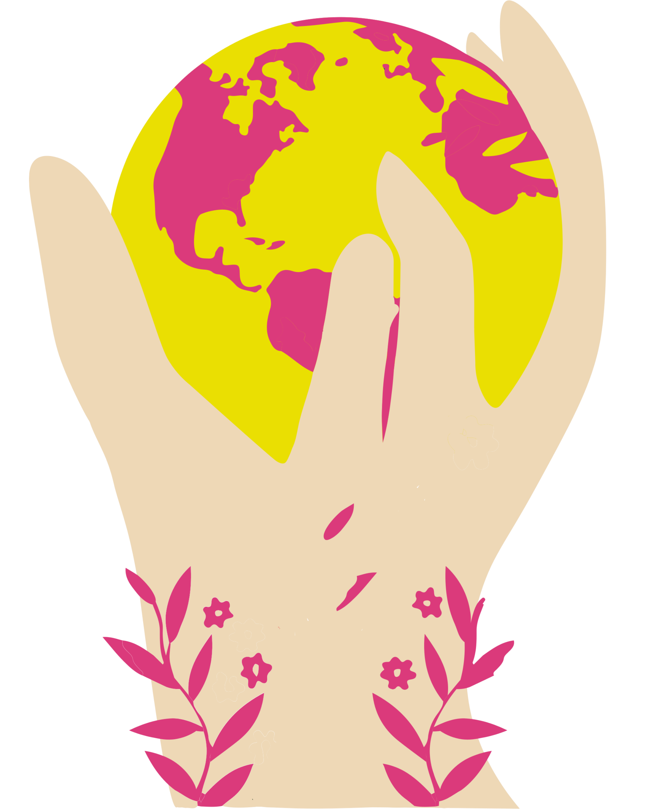 Colorful illustrated globe representing Chica Project's vision of a world where Girls and Women of Color rise to their full potential