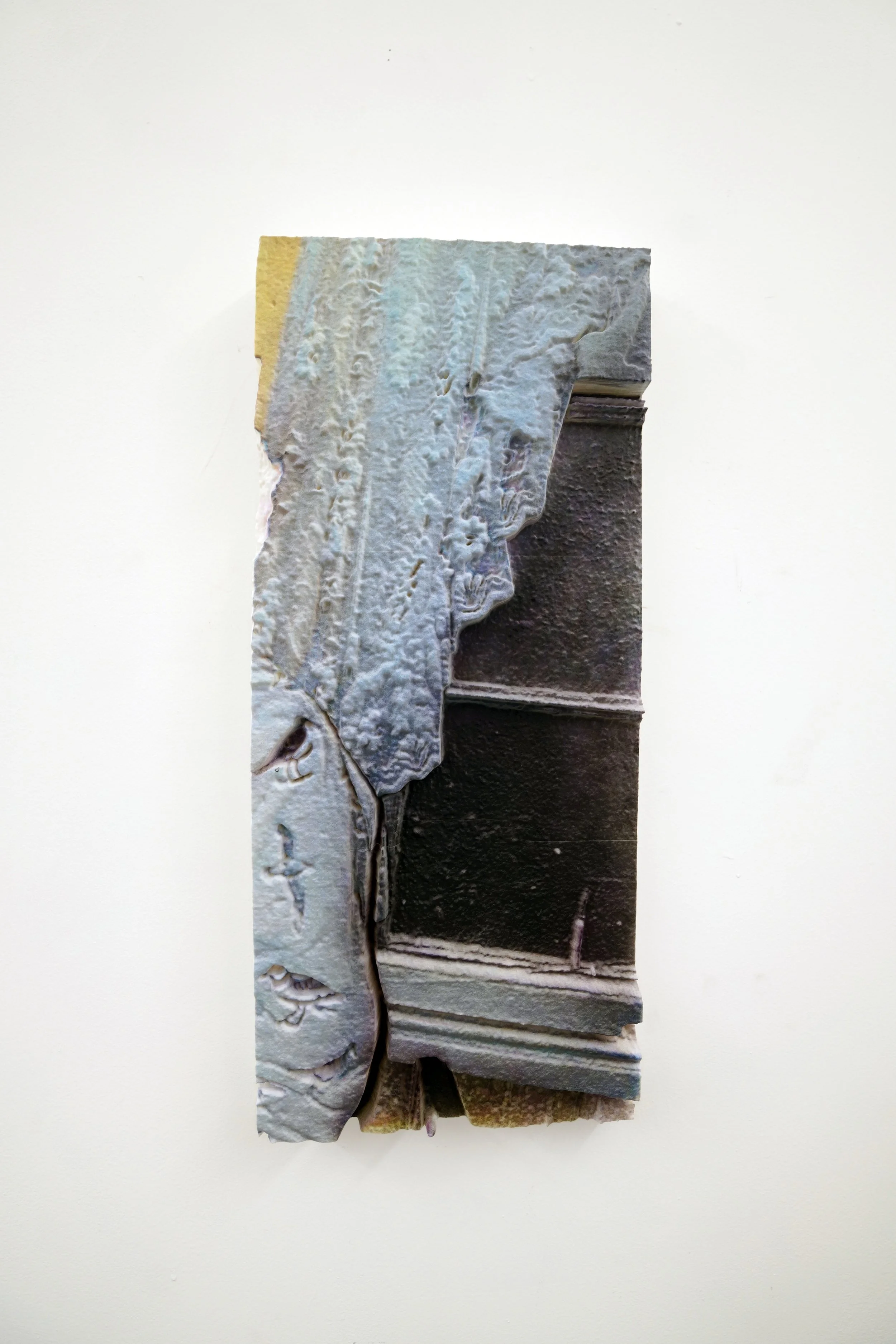   IMG_7581 , 2025 
 UV printed photograph on 3D print, 13 x 30 x 4 inches