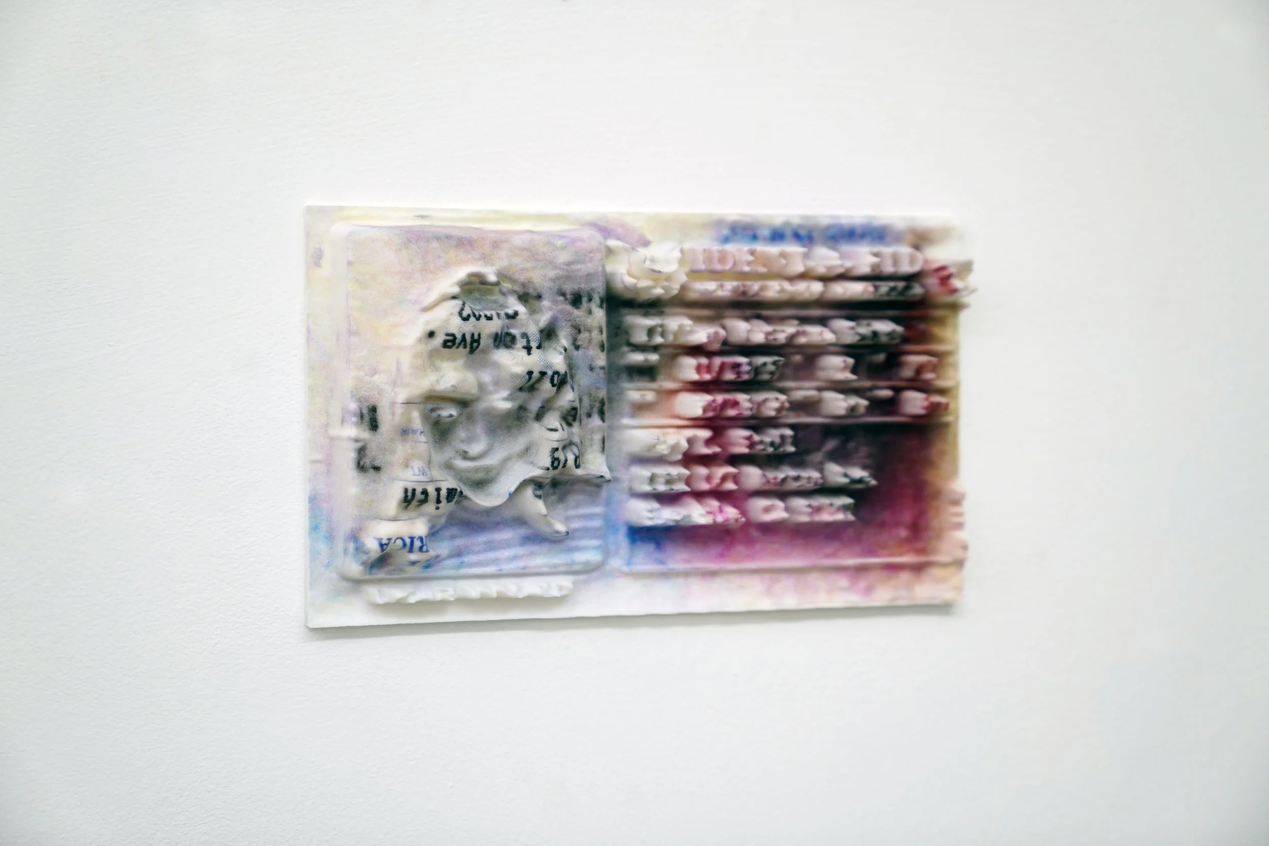  IMG_2522 , 2025
 Misprinted UV printed photograph on 3D print, 5.5 x 9.5 x 1.5 inches