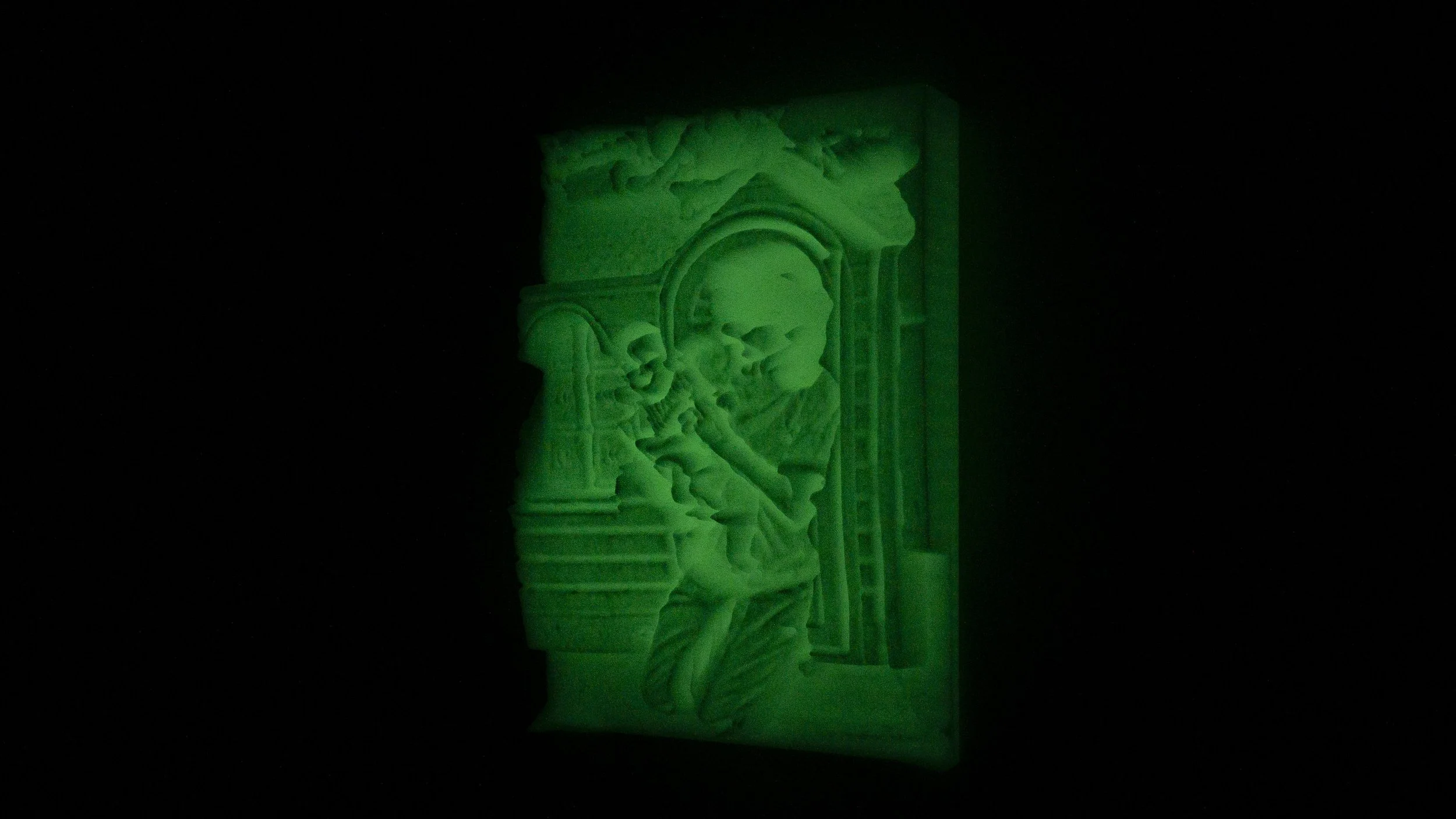  Haunted House (Glow in the Dark) , 2025
 UV ink on PLA print