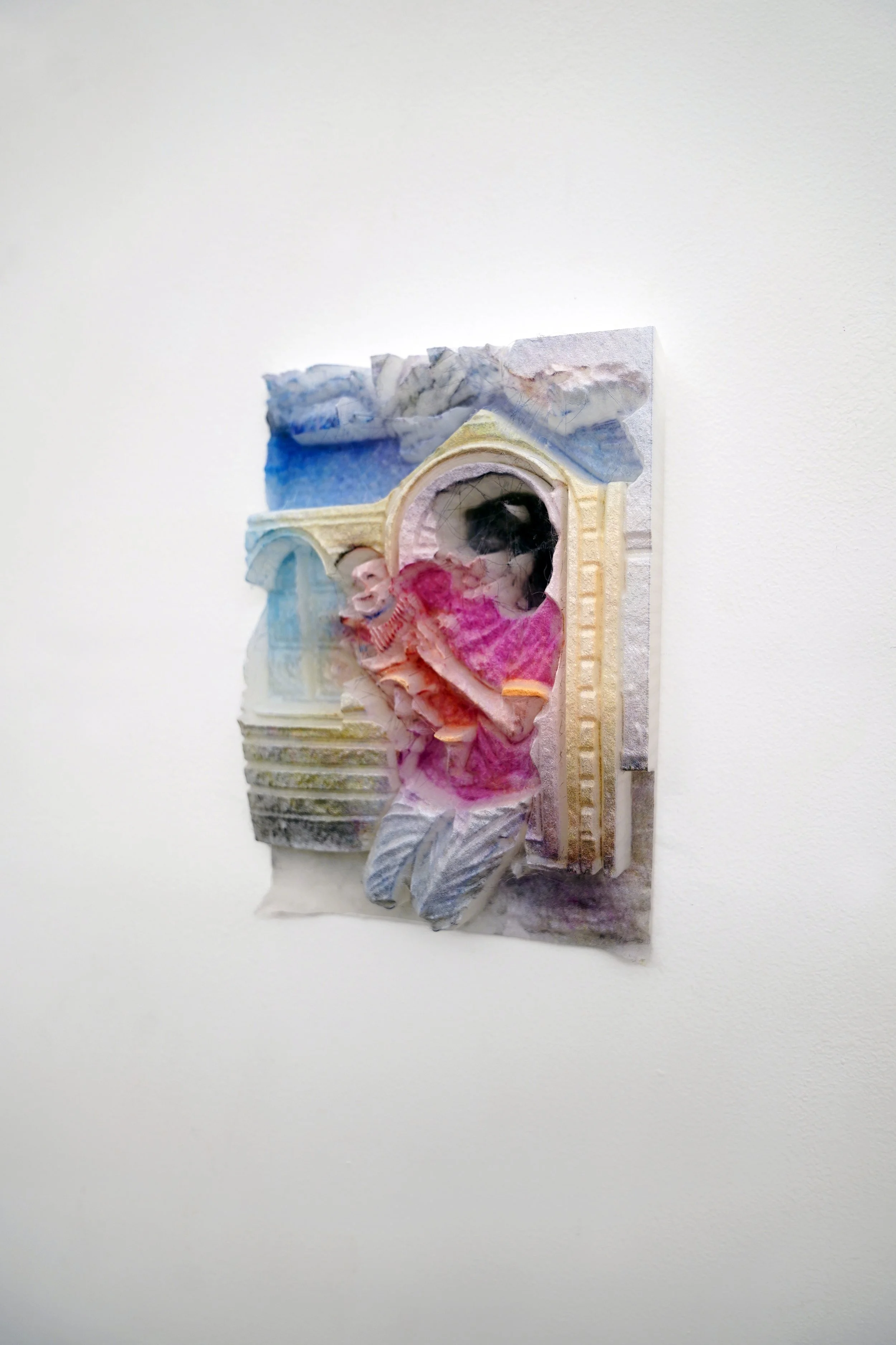   IMG_7598 , 2025 
 UV printed photograph on 3D print, 13 x 30 x 4 inches