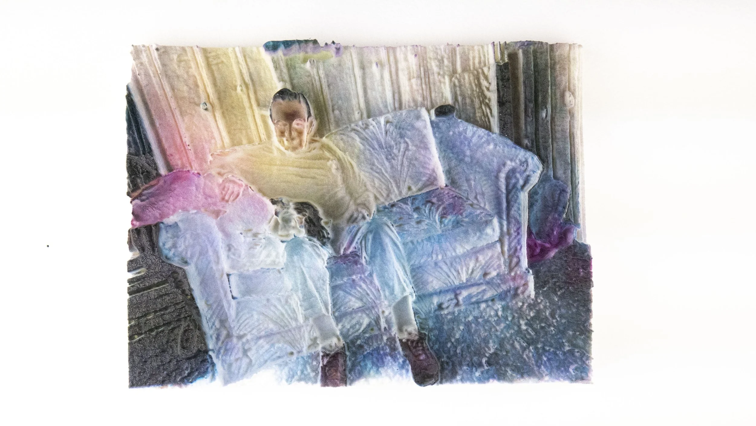   Postmemory Object , 2025  
 UV ink on PLA print 