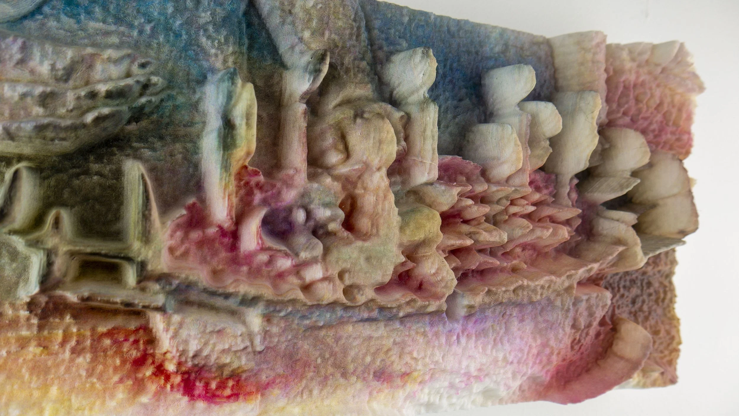   Last Supper  detail, 2025 
 UV ink on PLA print 