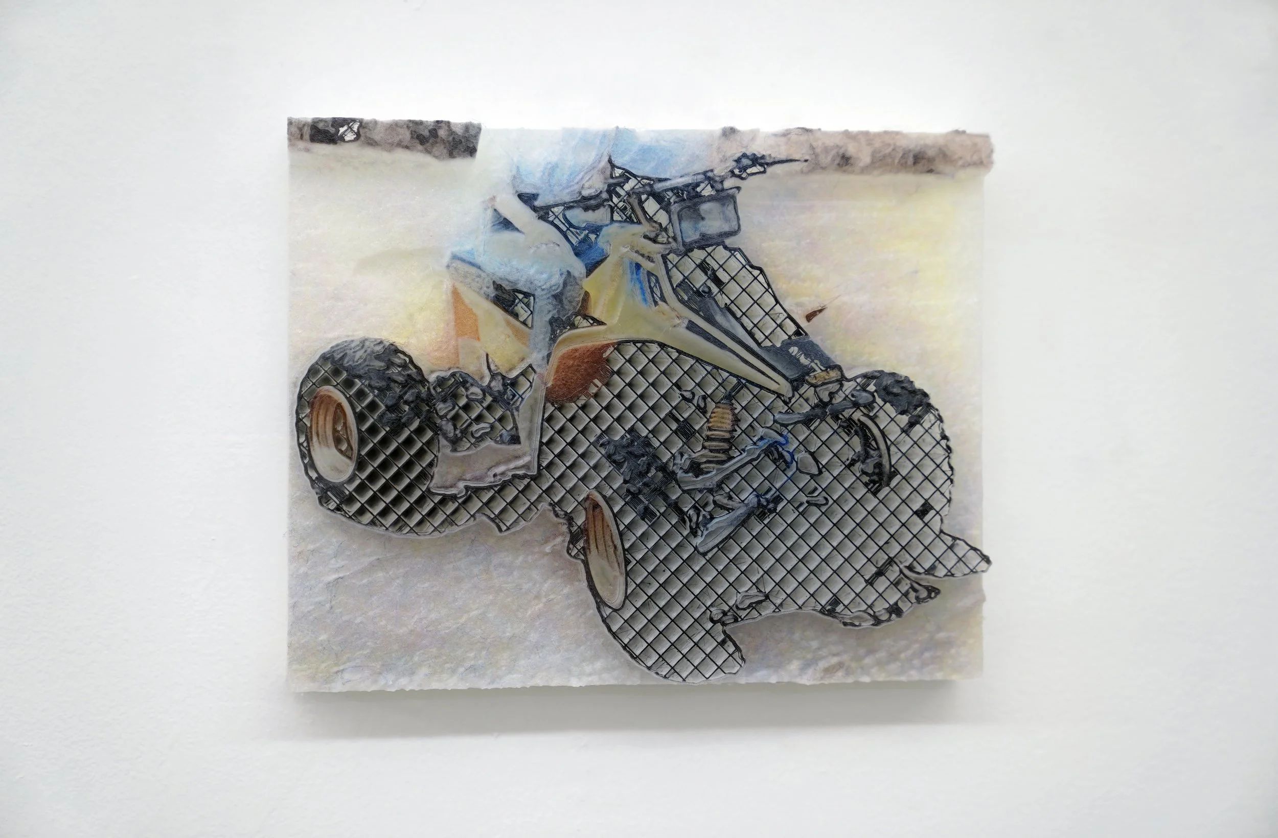   IMG_7600 , 2025 
 UV printed photograph on failed 3D print, 9.25 x 7.5 x 1.5 inches