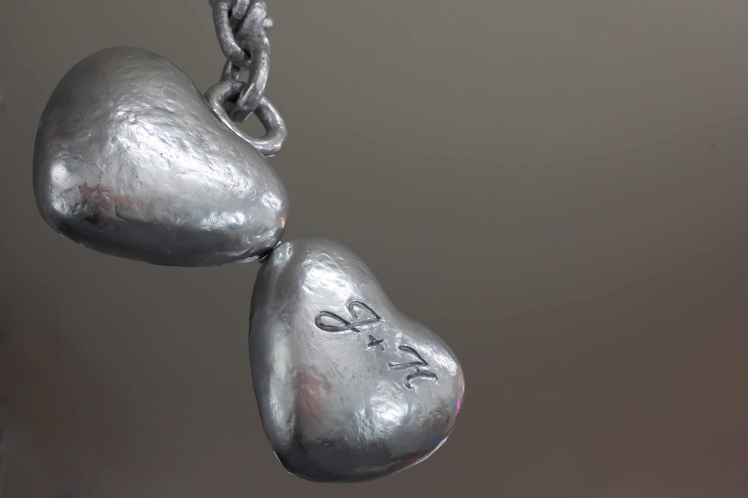 Hayley Labrum Morrison  My Heart Will Go On  (detail), 2024. Oil and acrylic on paper and paper mache.