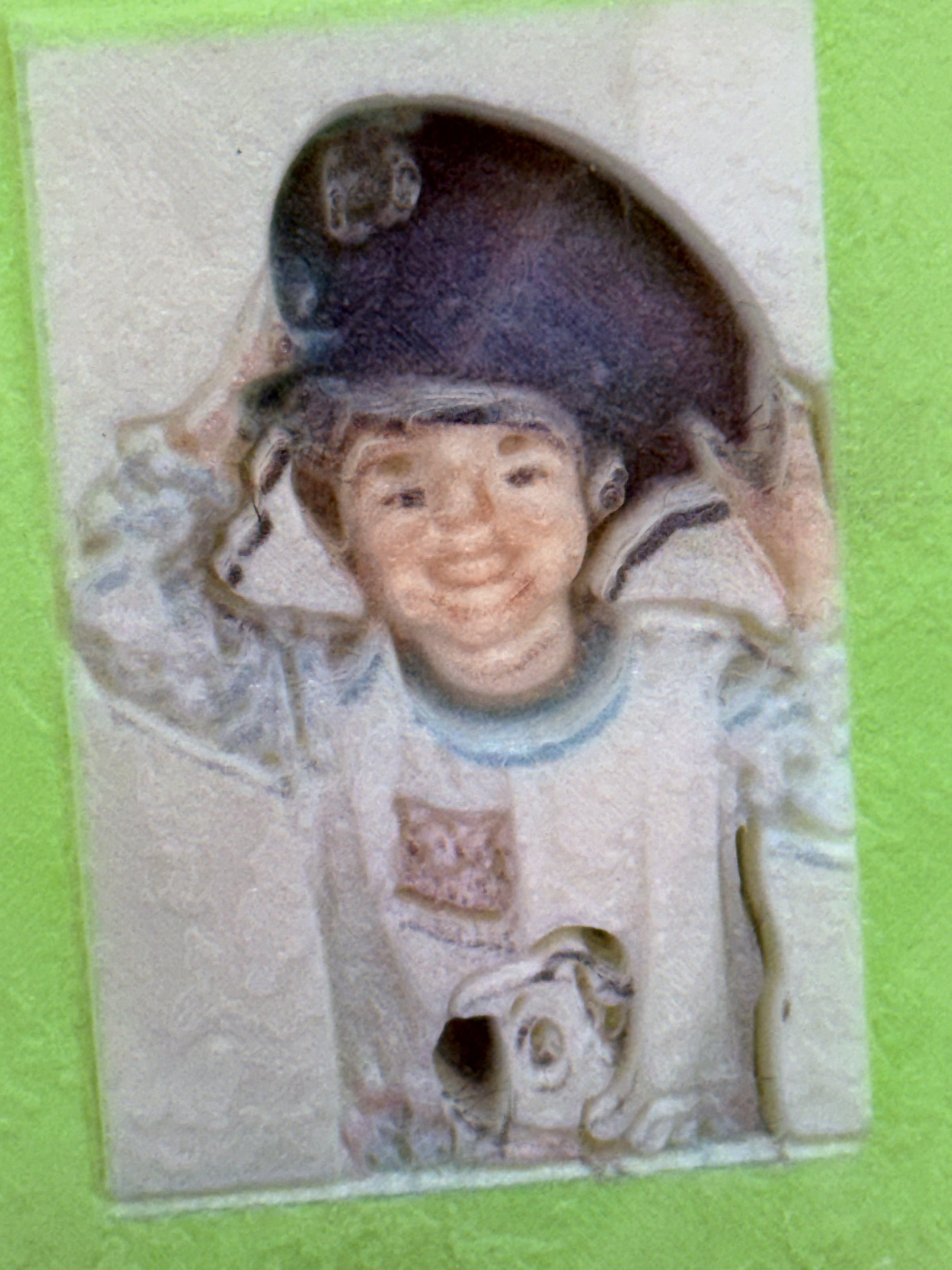 Little Cop, 2025
UV printed photograph on 3D print, 5 x 2.75 x ¾ inches