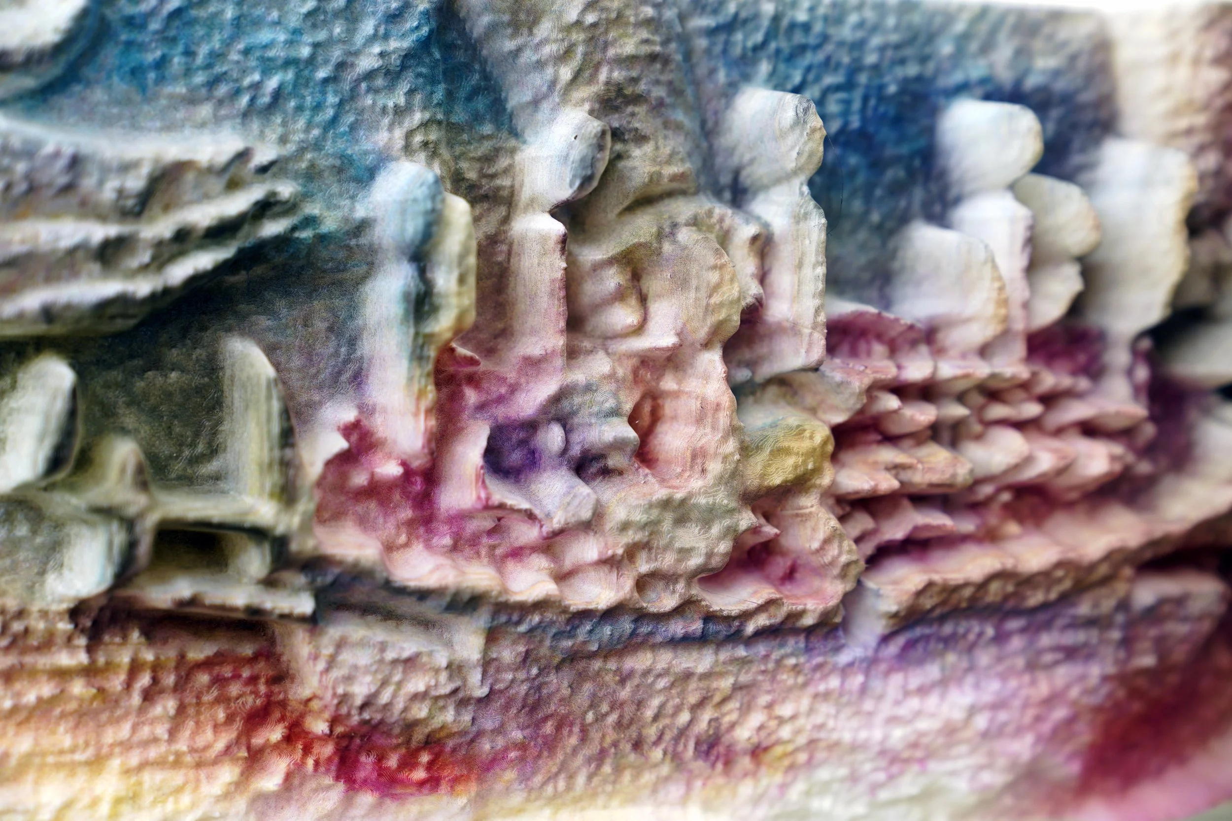   IMG_2997 , 2025  
 UV printed photograph on 3D print, 6.5 x 24 x 2 ⅛ inches  