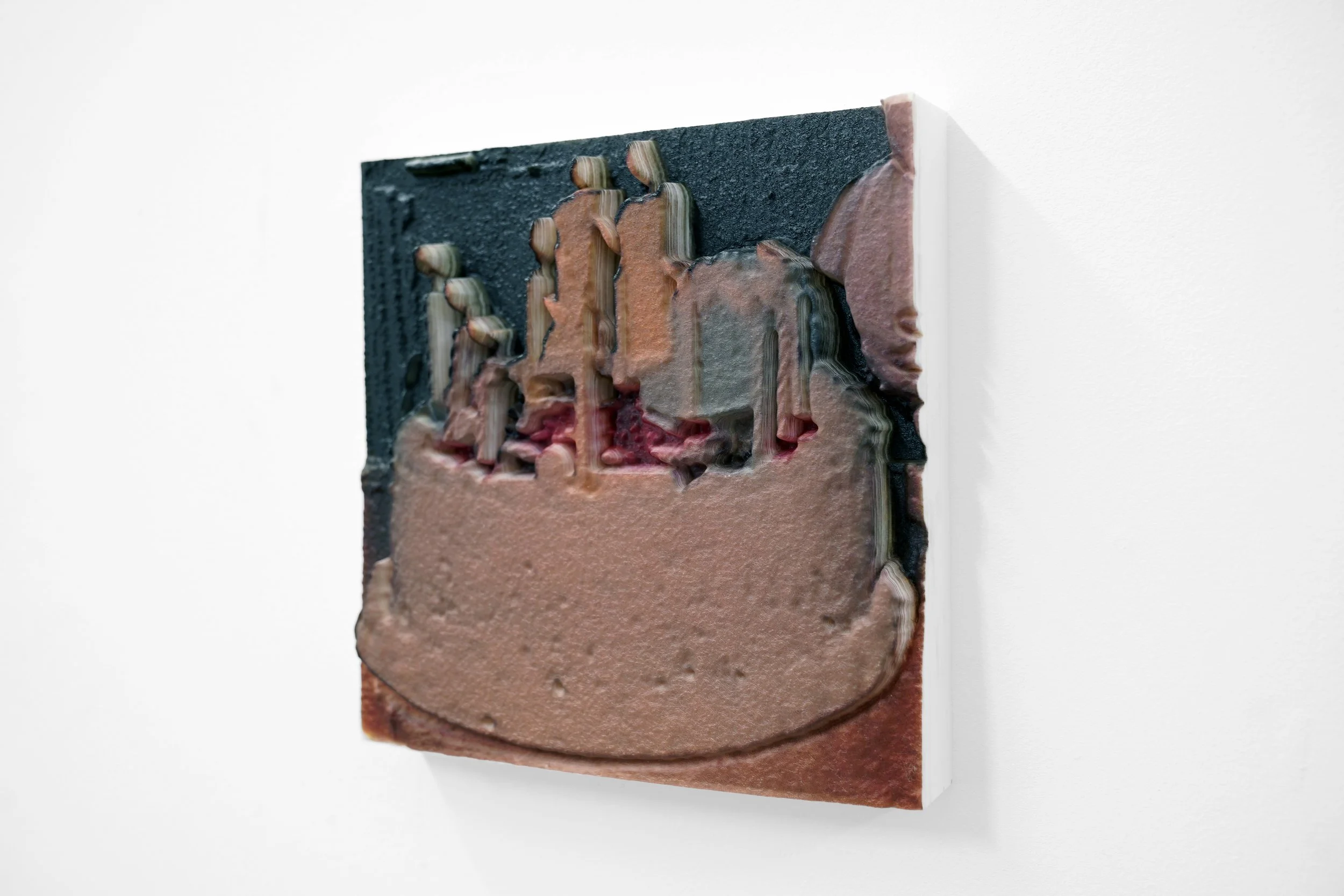   IMG_3144 , 2026 
 UV printed photograph on 3D print, 9 x 9 x 1.5 inches