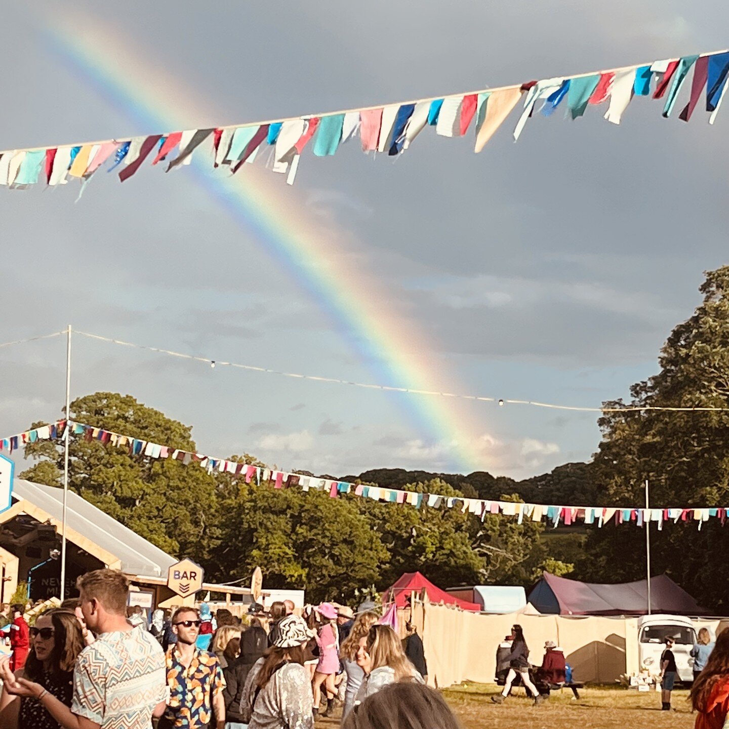 Wilderness Festival. As well as a rainbow, there was dancing with my children, catching up with old friends, laughing like a drain, singing, glitter, tequila ... what more do you need for a perfect summer festival Sunday?