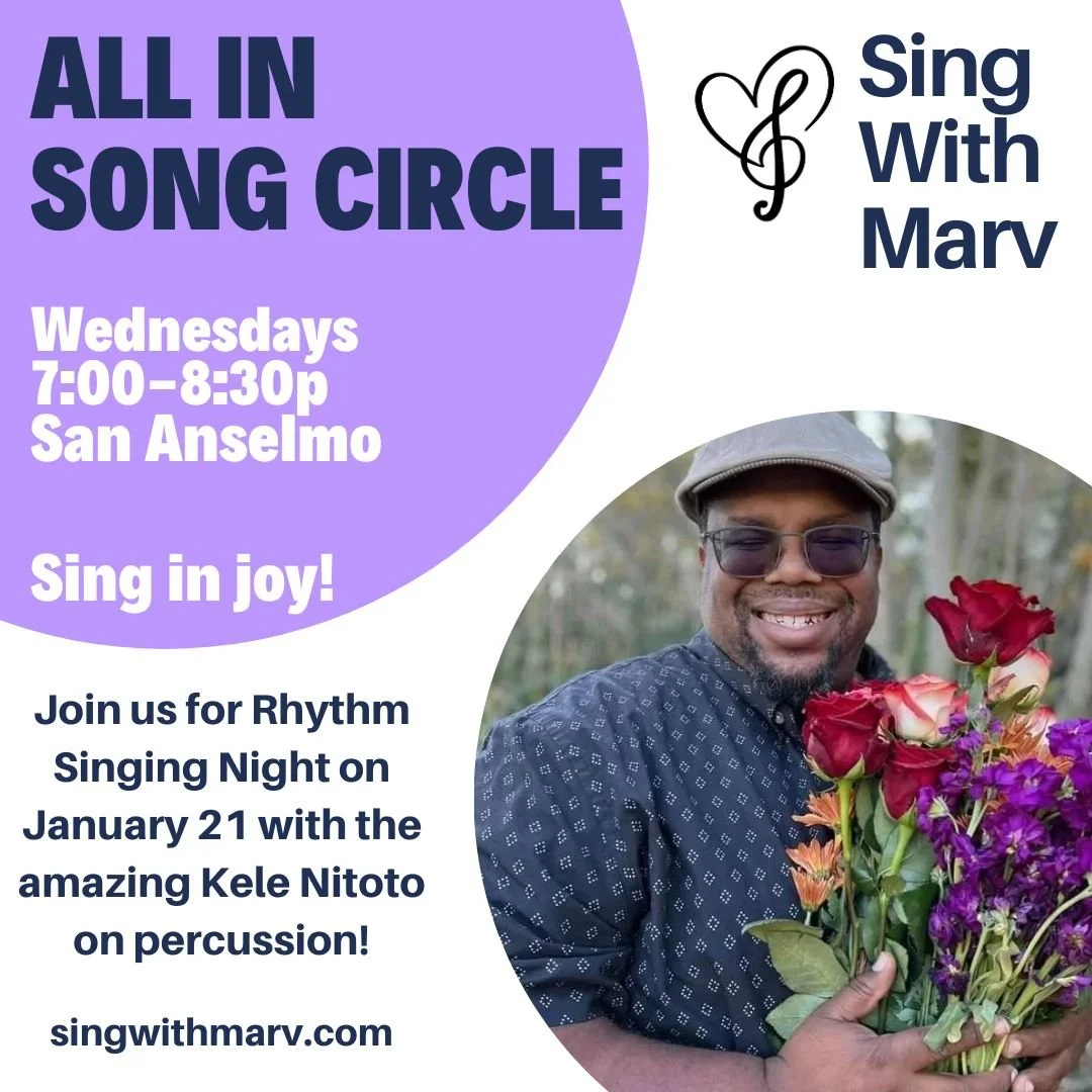 Come sing with us Wednesday night! You never need ANY singing experience, nor is there ever music to read, because all the easy-to-learn songs of hope, resilience, belonging and joy are taught by ear! And on Wednesday, our final circle of the season 