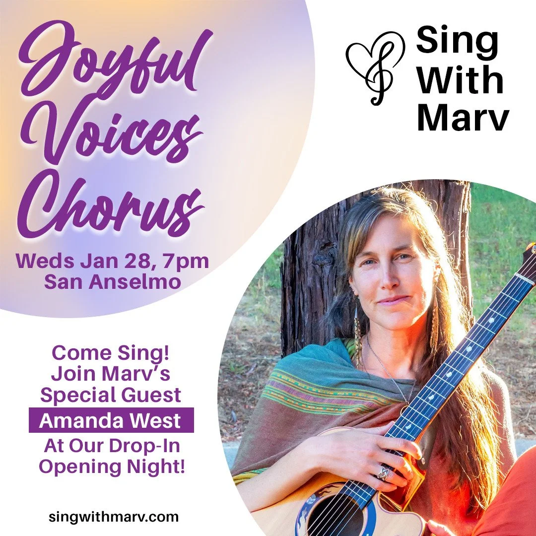 COMMUNITY SINGING IN MARIN WEDNESDAY! Sadly, @heatherhoustonmusic has a family emergency and won't be joining us, but the equally amazing @amandawestmusic will be with us in Heather's place! 

Drop in and sing songs of hope, resilience, belonging and