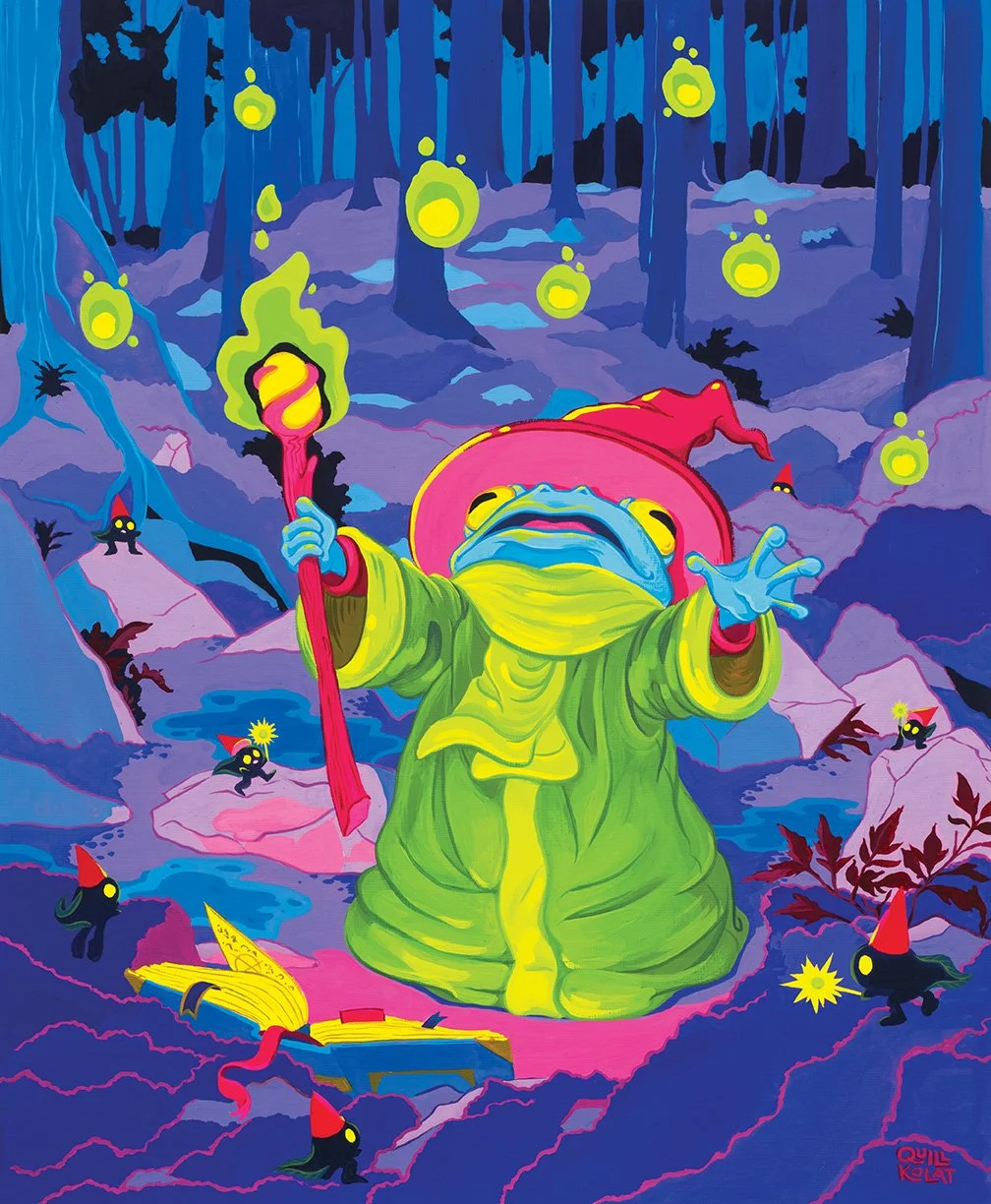 “Frizzard Bizzness” - gouache on watercolor paper