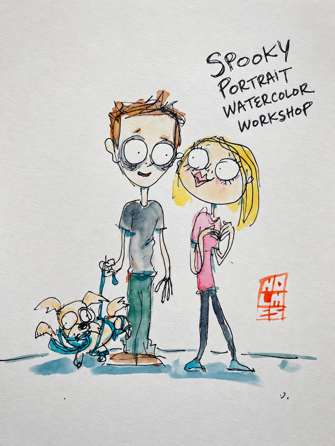 Spooky Portrait Watercolor Workshop