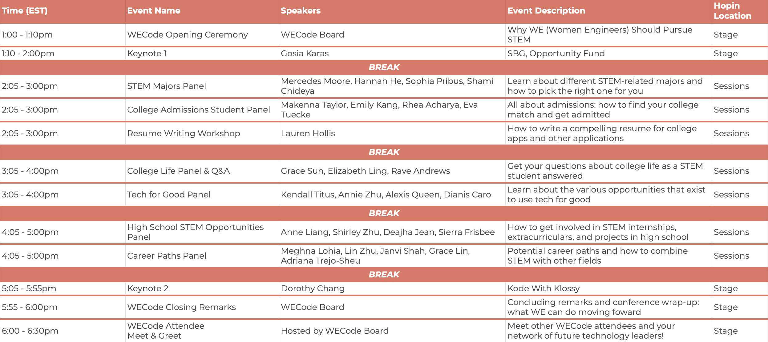 Schedule & FAQ — Harvard WECode