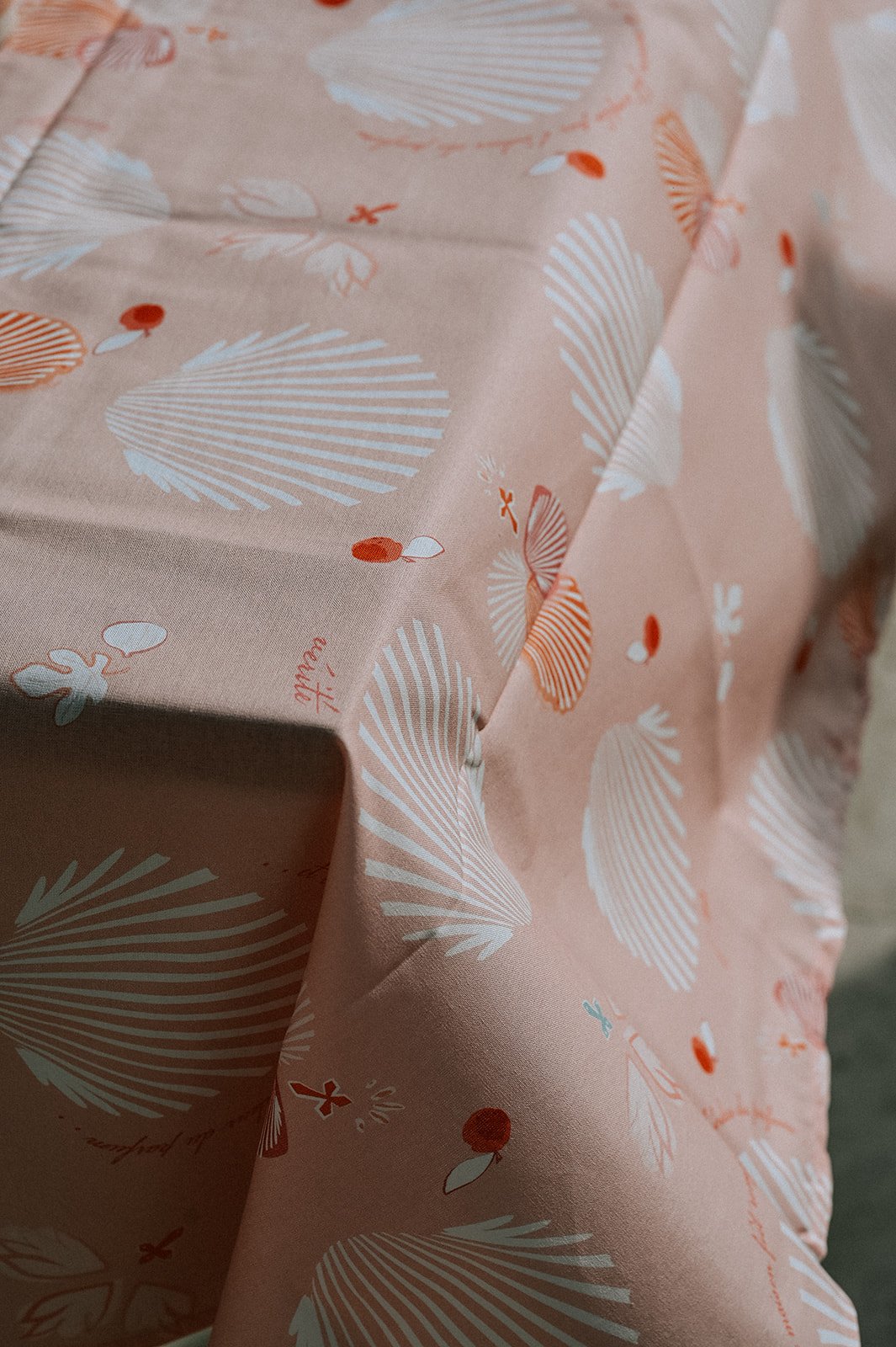 Nappe en coton imprimé COQUILLES de MAGDALENA