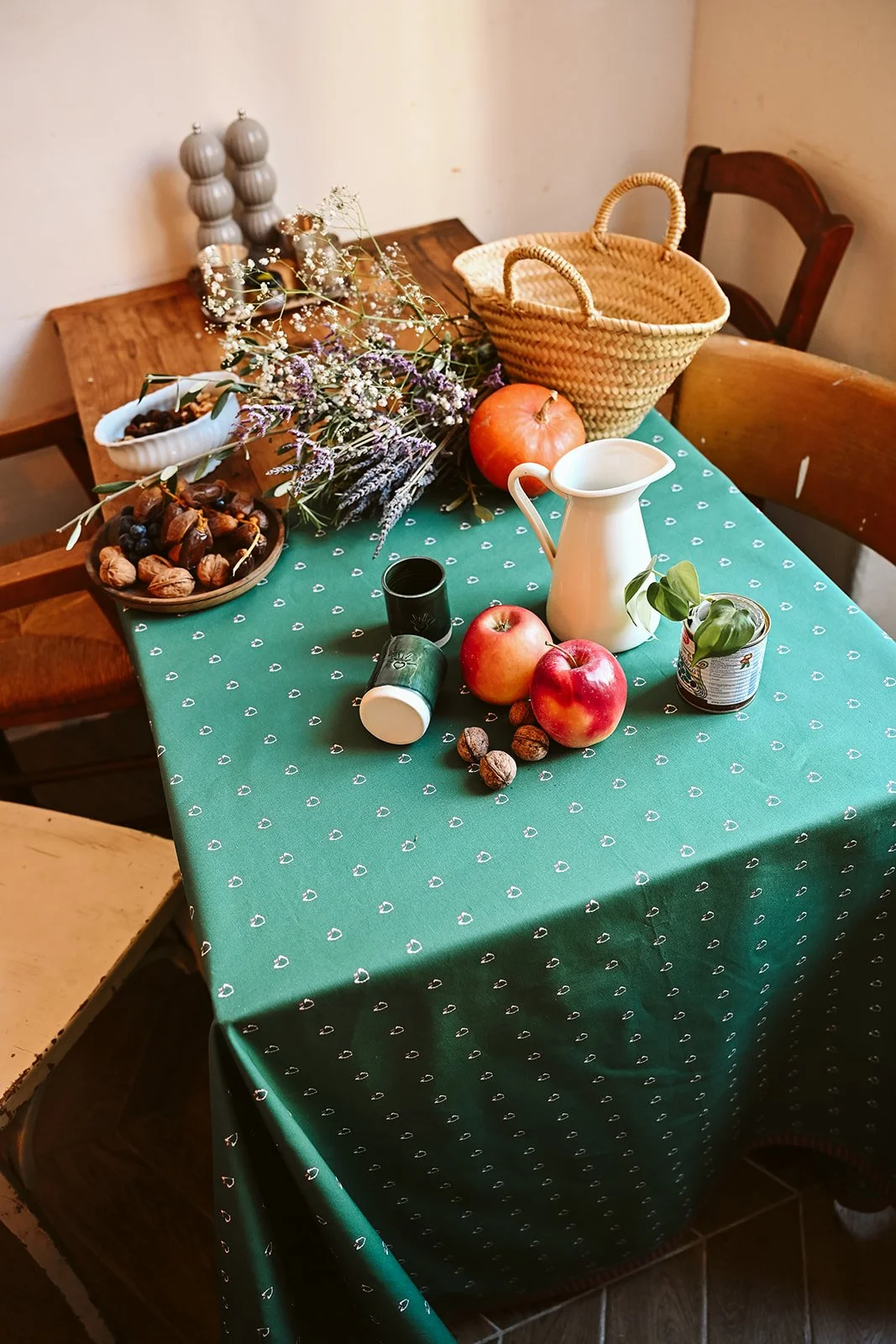 Nappe en coton imprimé POUR TES MERVEILLES COLOREES