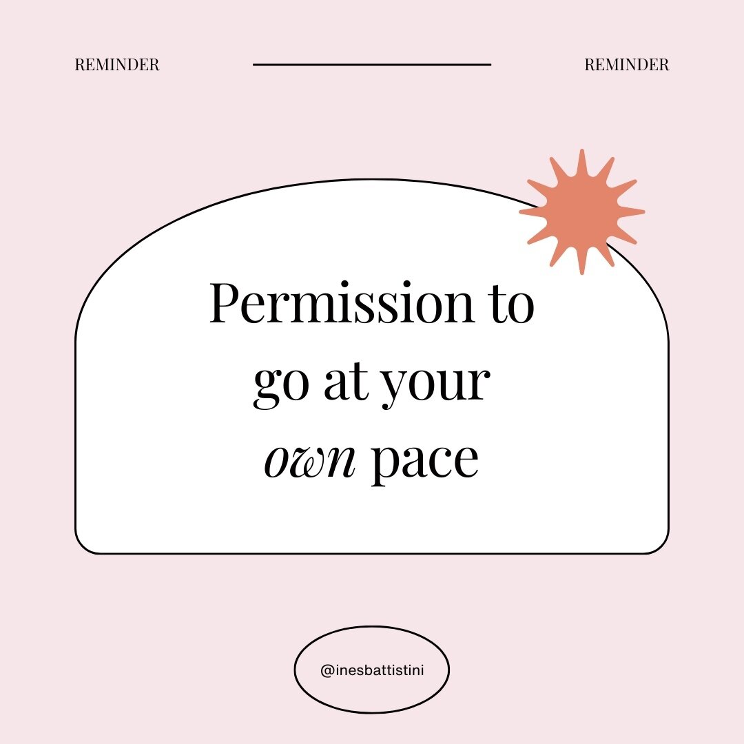 In a world that&rsquo;s always rushing us to do more and be more&hellip; I invite you to go at a pace that feels good for you. ✨A pace that honors:⁠
⁠
💠Your energy⁠
💠Your values⁠
💠Your needs⁠
💠And your unique journey⁠
⁠
When you stop pushing your