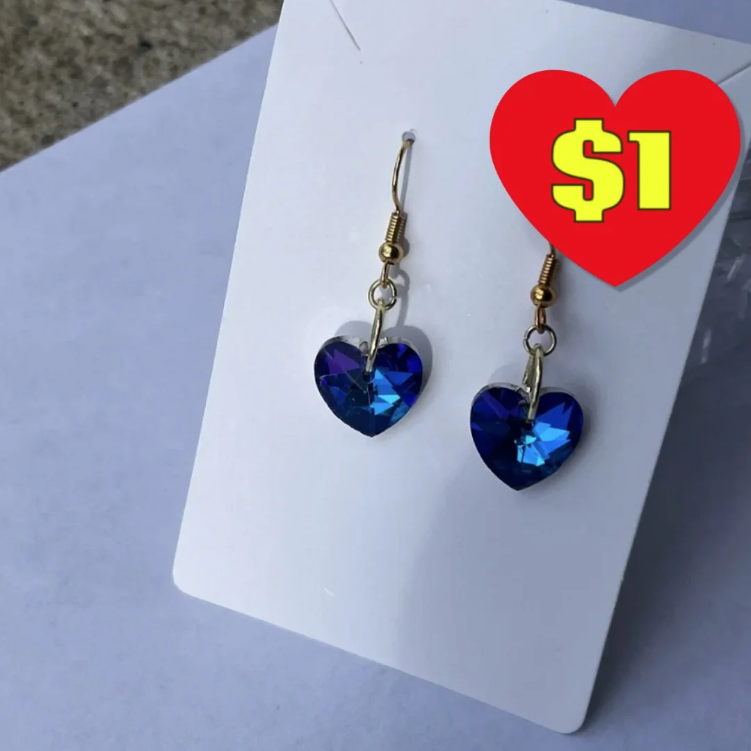 Crystal Heart Earrings