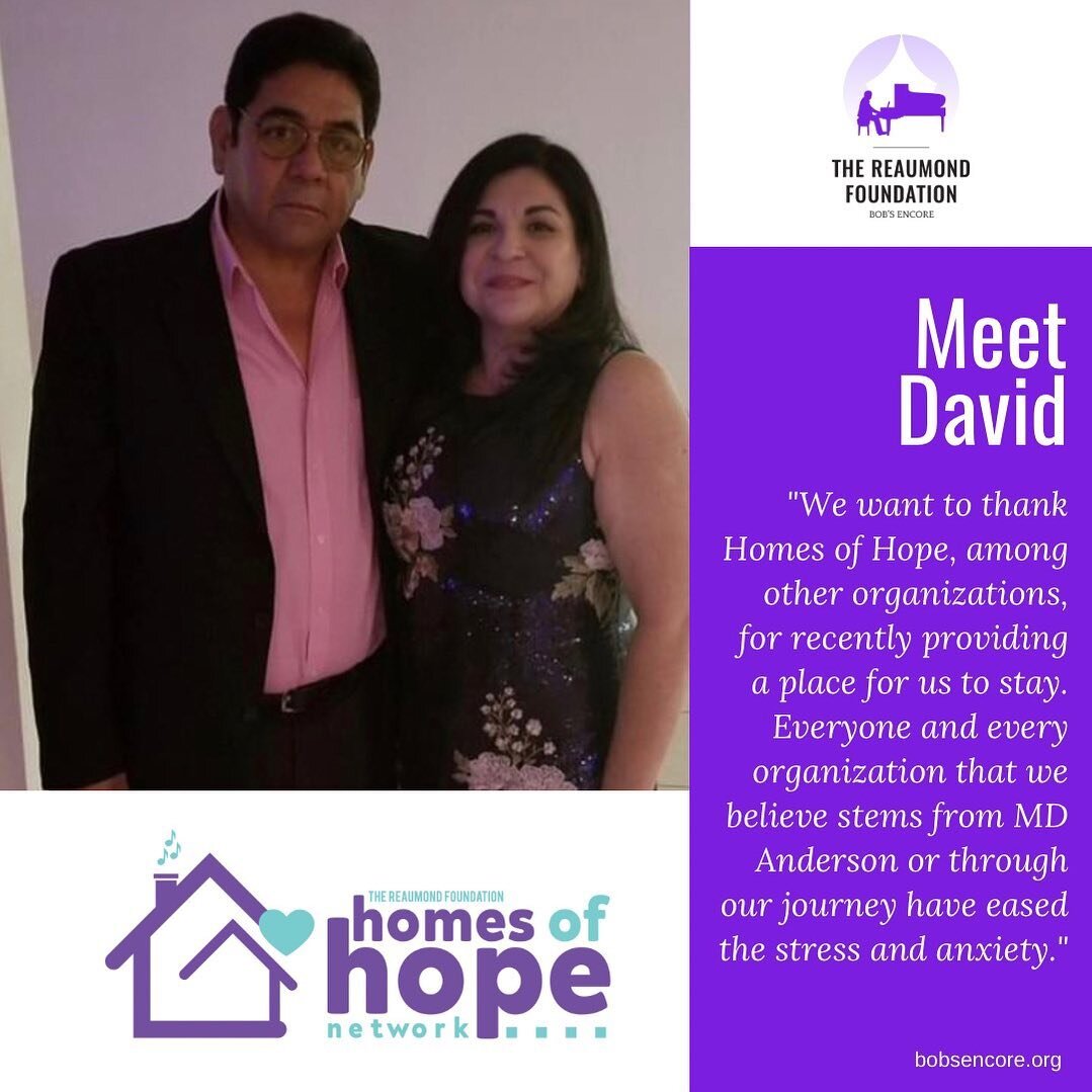 Love and support can make all the difference. Patient David and his wife traveled from Corpus Christi to receive care at MD Anderson, the nations top cancer hospital. &thinsp;
&thinsp;
Thanks to Homes of Hope, they had a place to stay. Rebecca shared