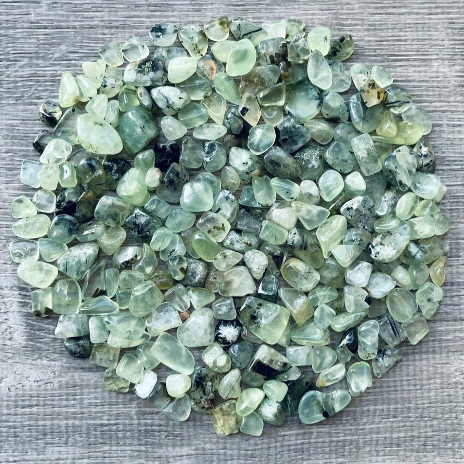 Prehnite With Epidote Stud Earrings