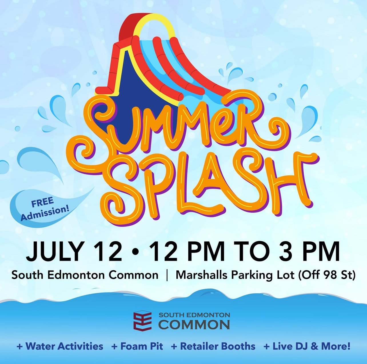 Free Summer Splash Festival at South Edmonton Common
