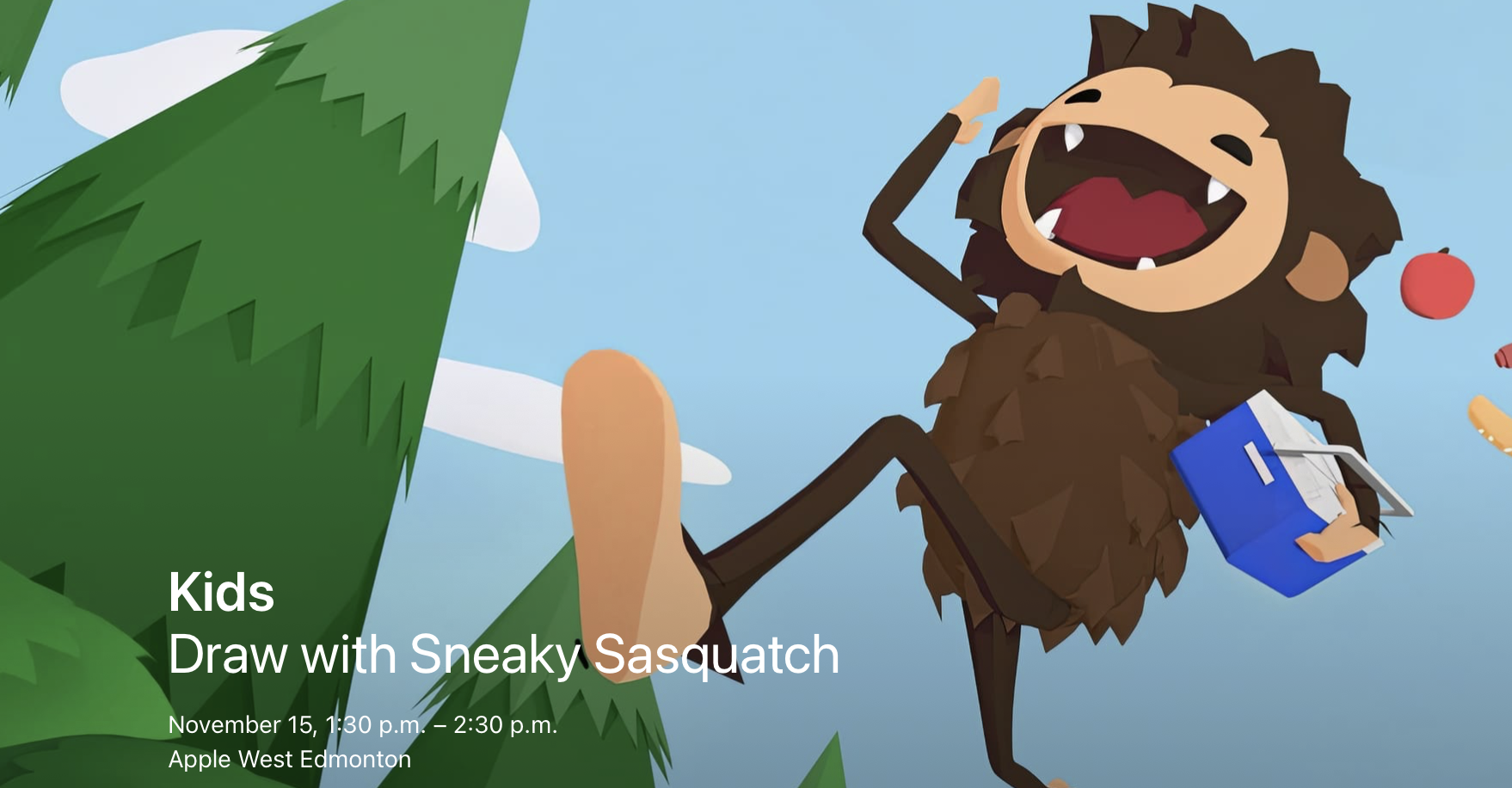 Free Coding Workshop for Kids: Kids: Draw with Sneaky Sasquatch 