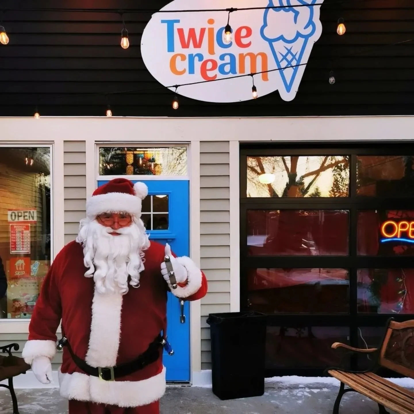 Santa's 2025 Food Bank Drive at Twice Cream