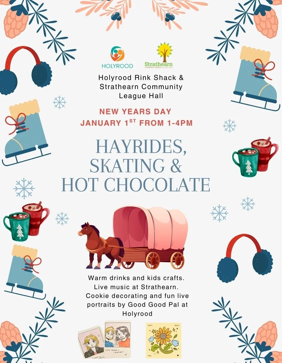 Hay Rides, Skating and Hot Chocolate in Holyrood & Strathearn