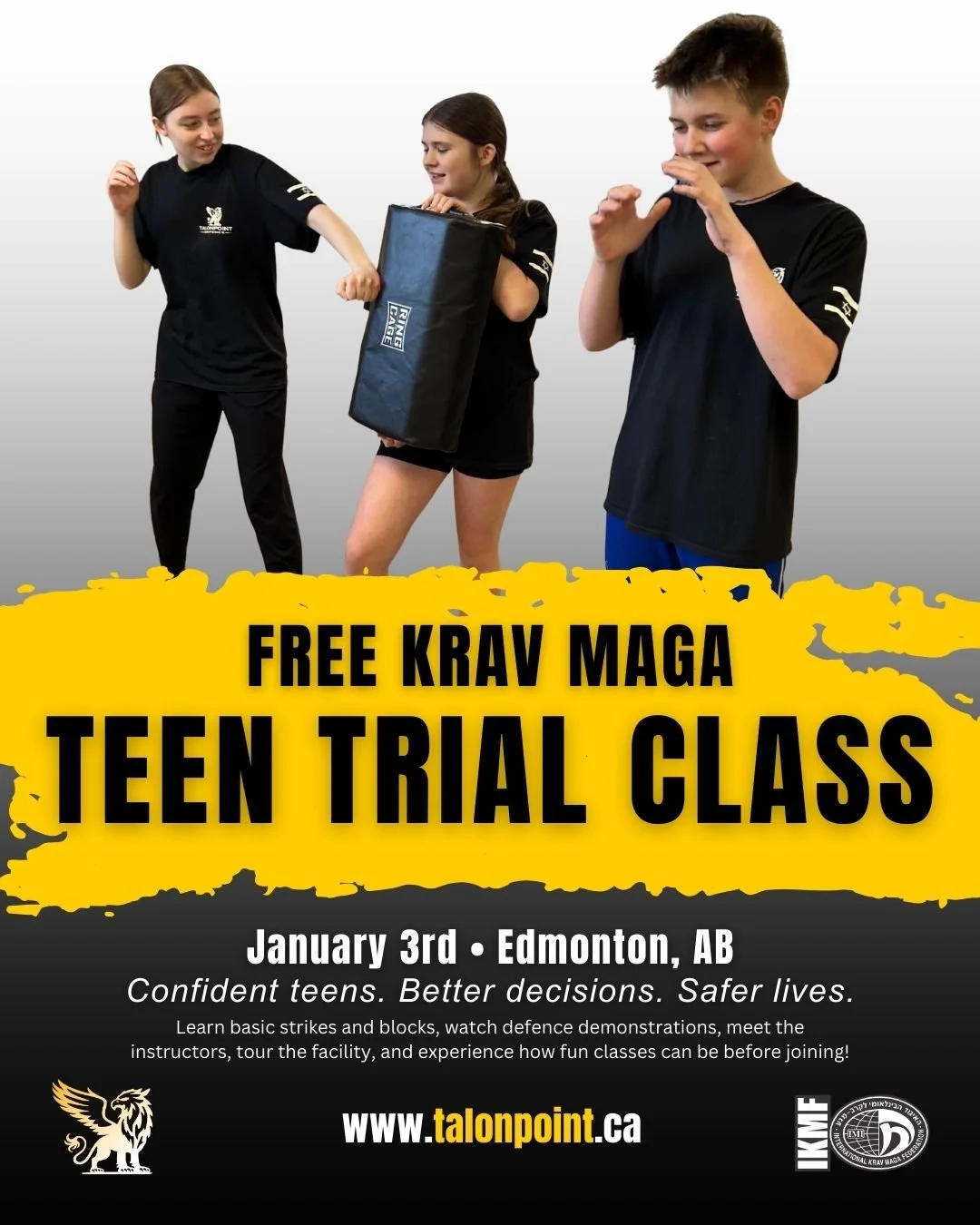 Free Krav Maga Teen Trial Class at TalonPoint Defence (Ages 13-16)