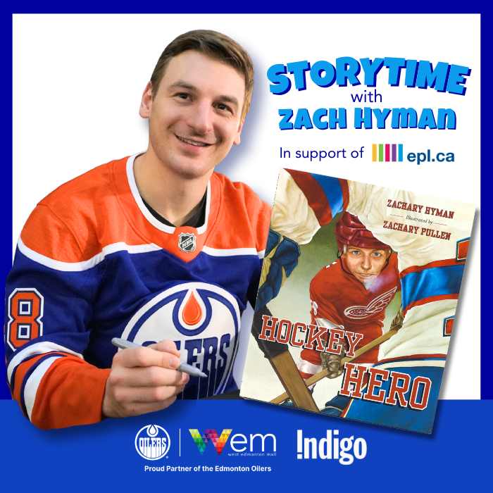 Storytime with Zach Hyman at West Edmonton Mall
