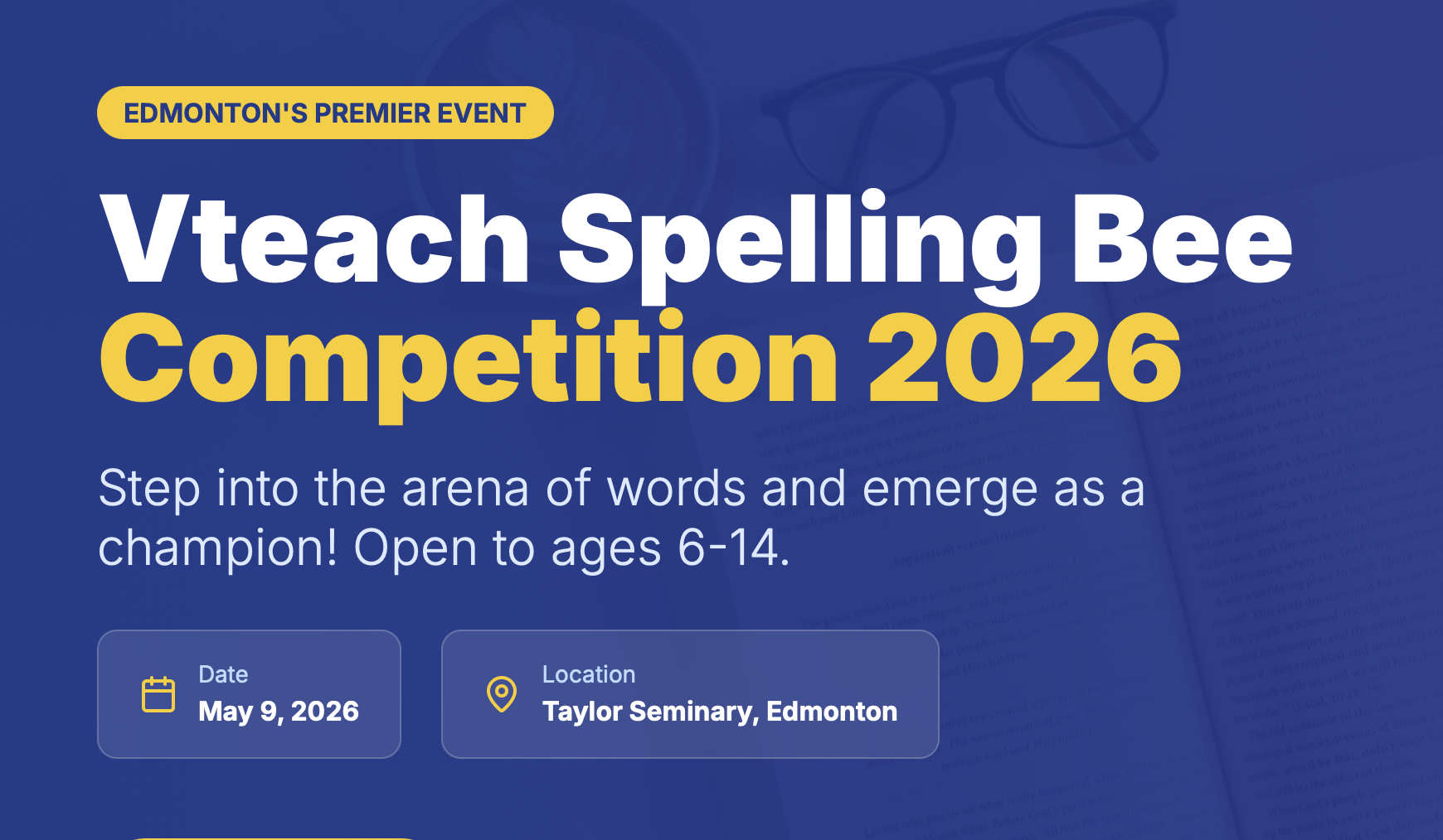 Vteach Learning Centre Presents: 3rd Annual Spelling Bee Competition