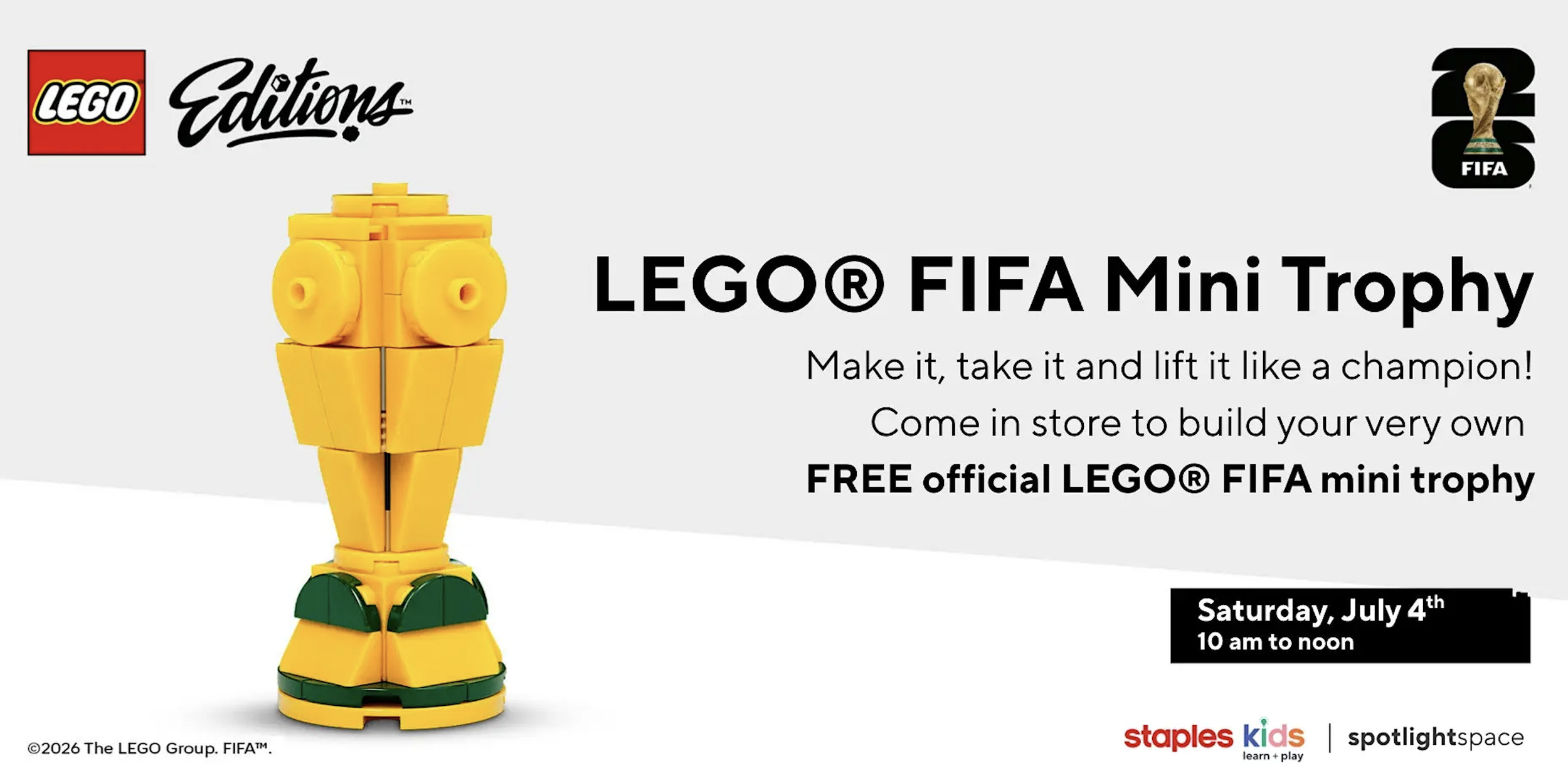 LEGO® FIFA Mini Trophy at Staples Store 150