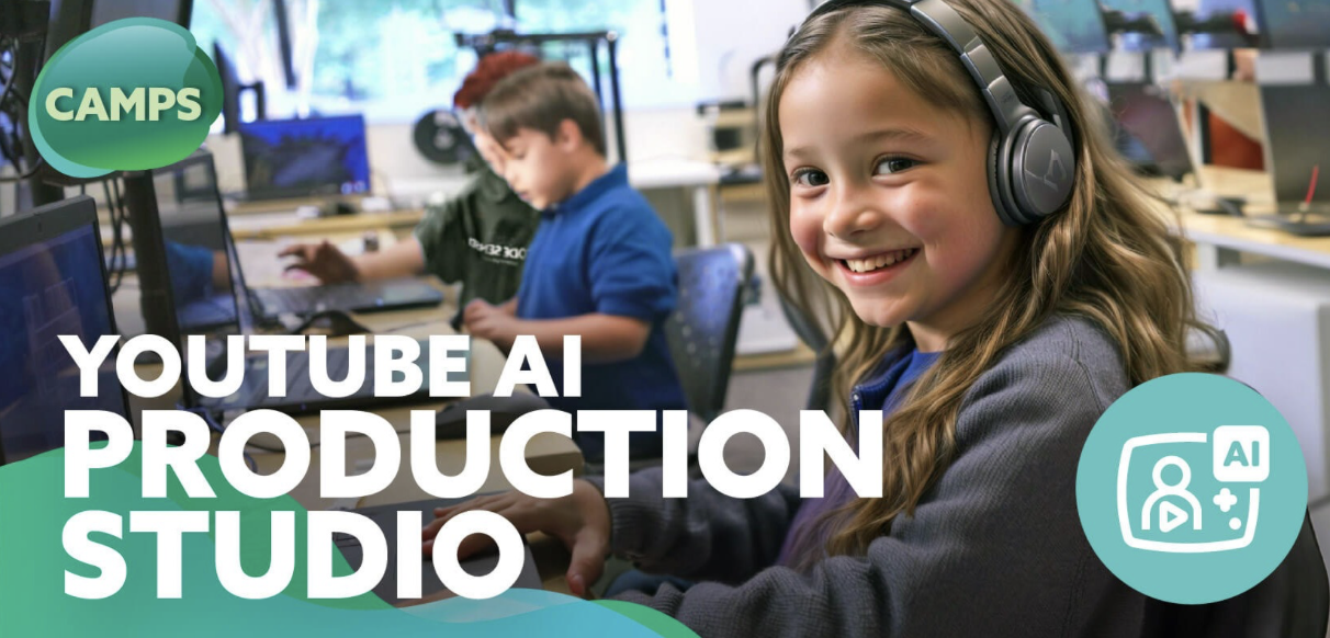 Code Ninjas Central Edmonton: YouTube Al Production Studio Camp | Ages 11-14