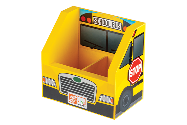 Free Home Depot Kids Workshops: Build a School Bus Organizer