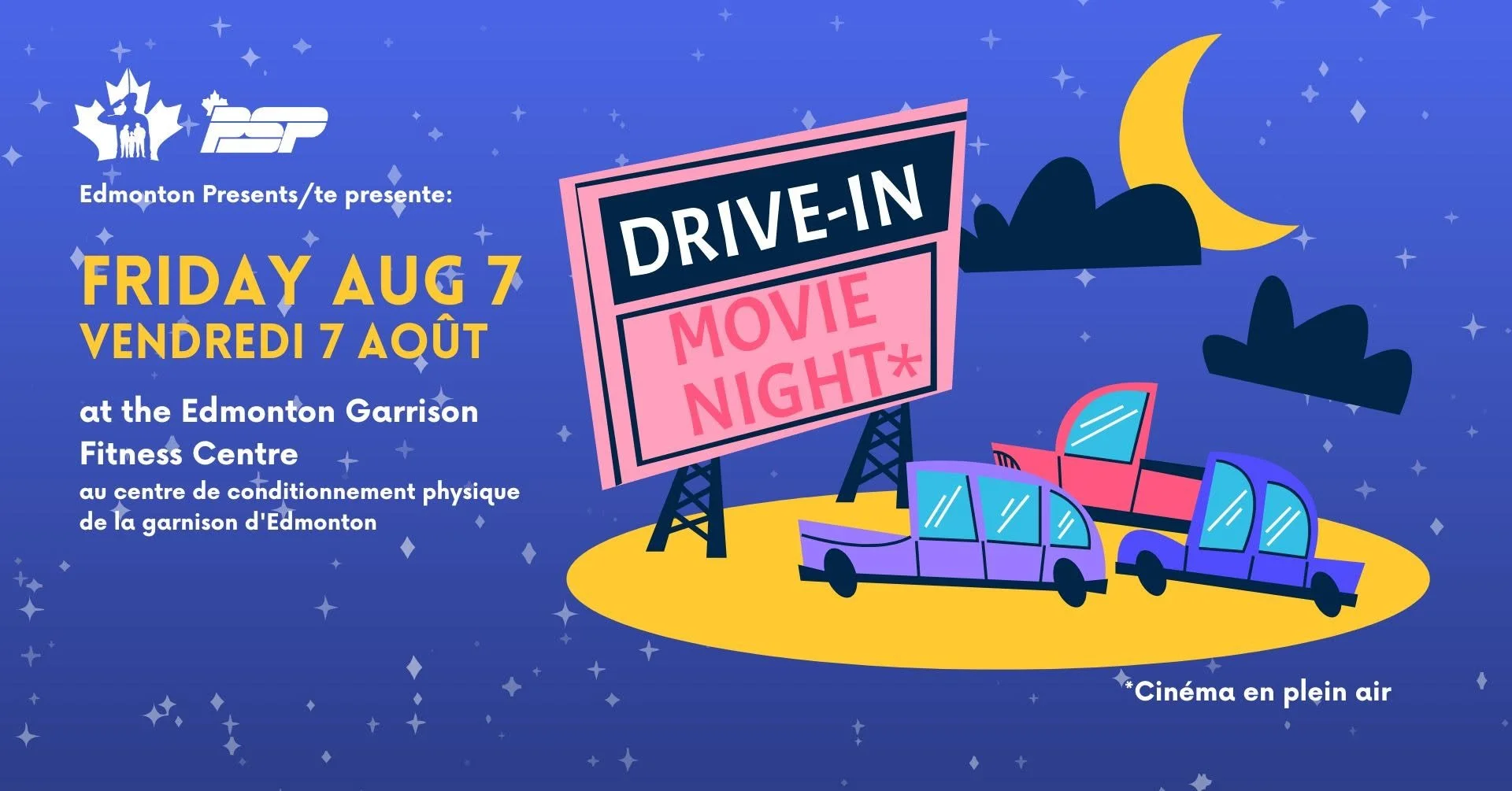 Drive-in Movie Night at Edmonton Garrison Fitness Centre