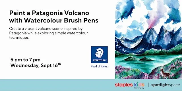 Staples Kids Make & Take: Paint a Patagonia Volcano