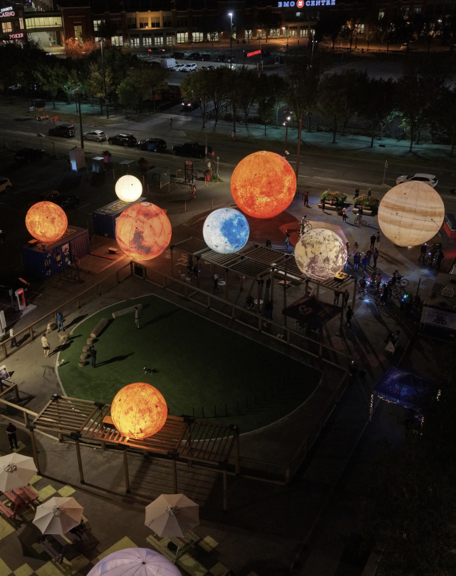 Free Galactic Atmosphere Light Installation in Downtown Edmonton