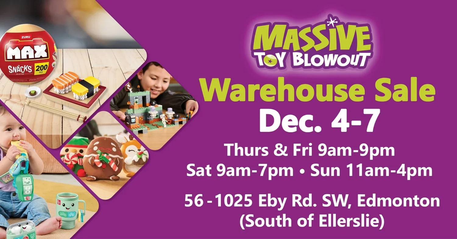 There’s a Huge Toy Christmas Warehouse Sale Popping up in Edmonton December 4-7 