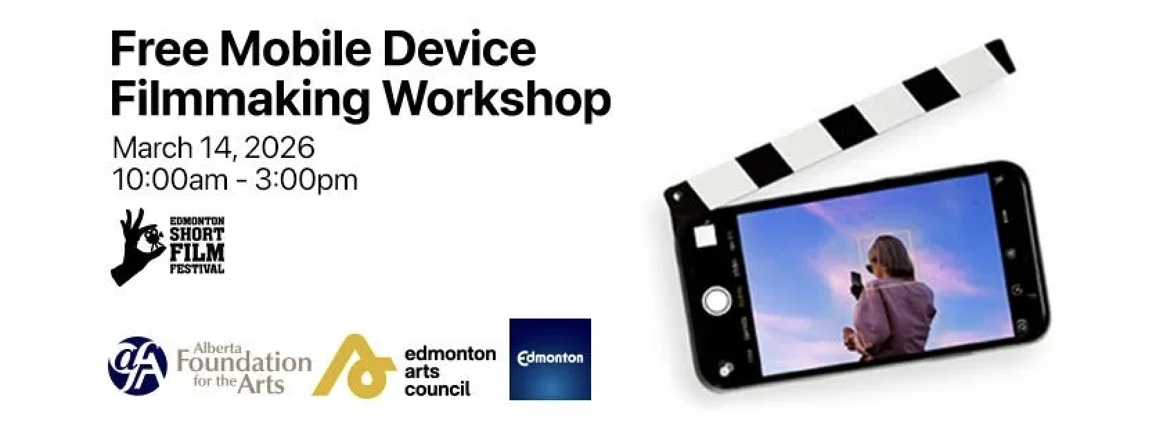 Register for this FREE Mobile Device Filmmaking Workshop on March 1 