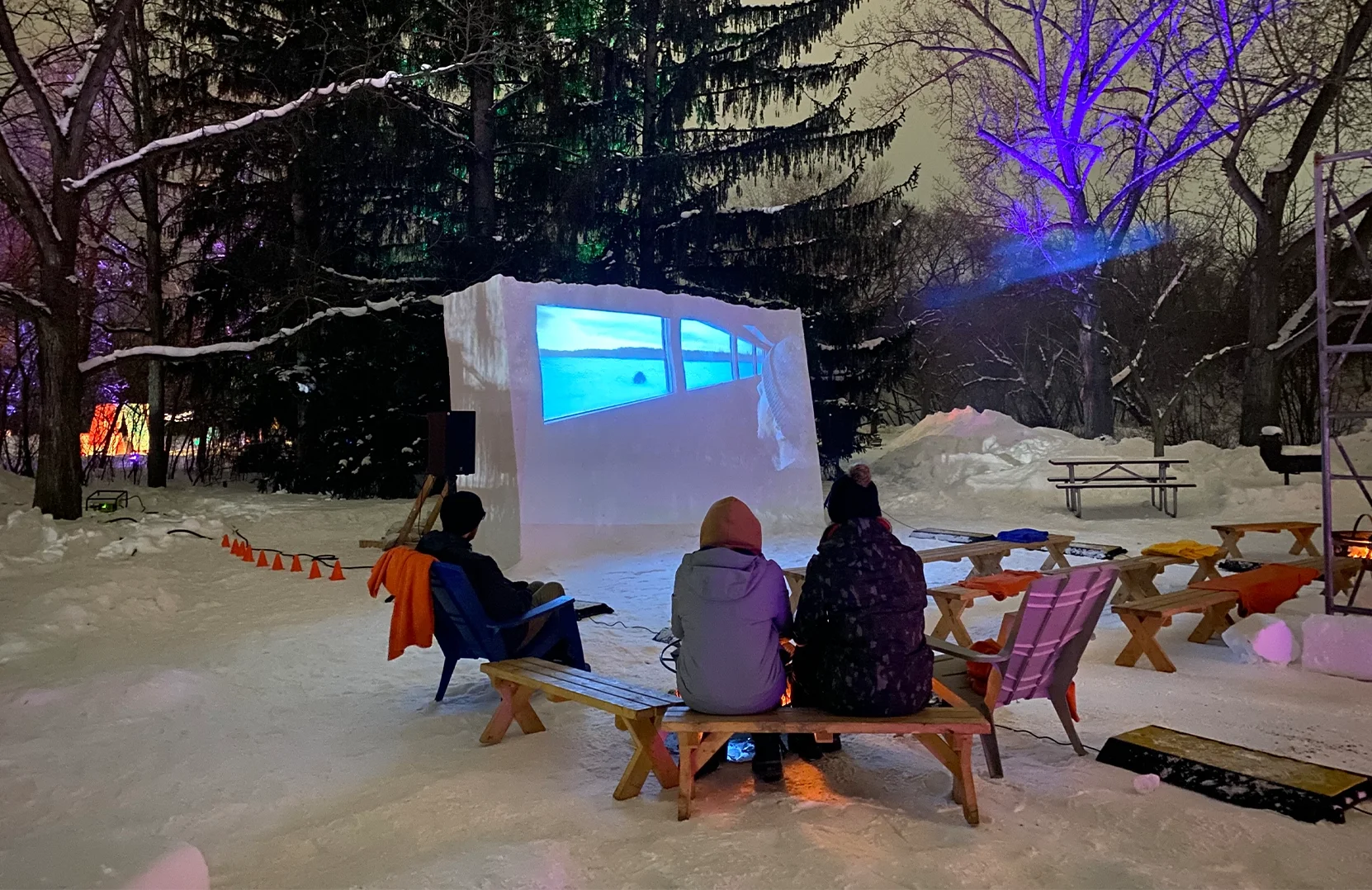 Watch Winter Themed Movies on a Snow Screen at Sir Wilfred Laurier Park this Month 