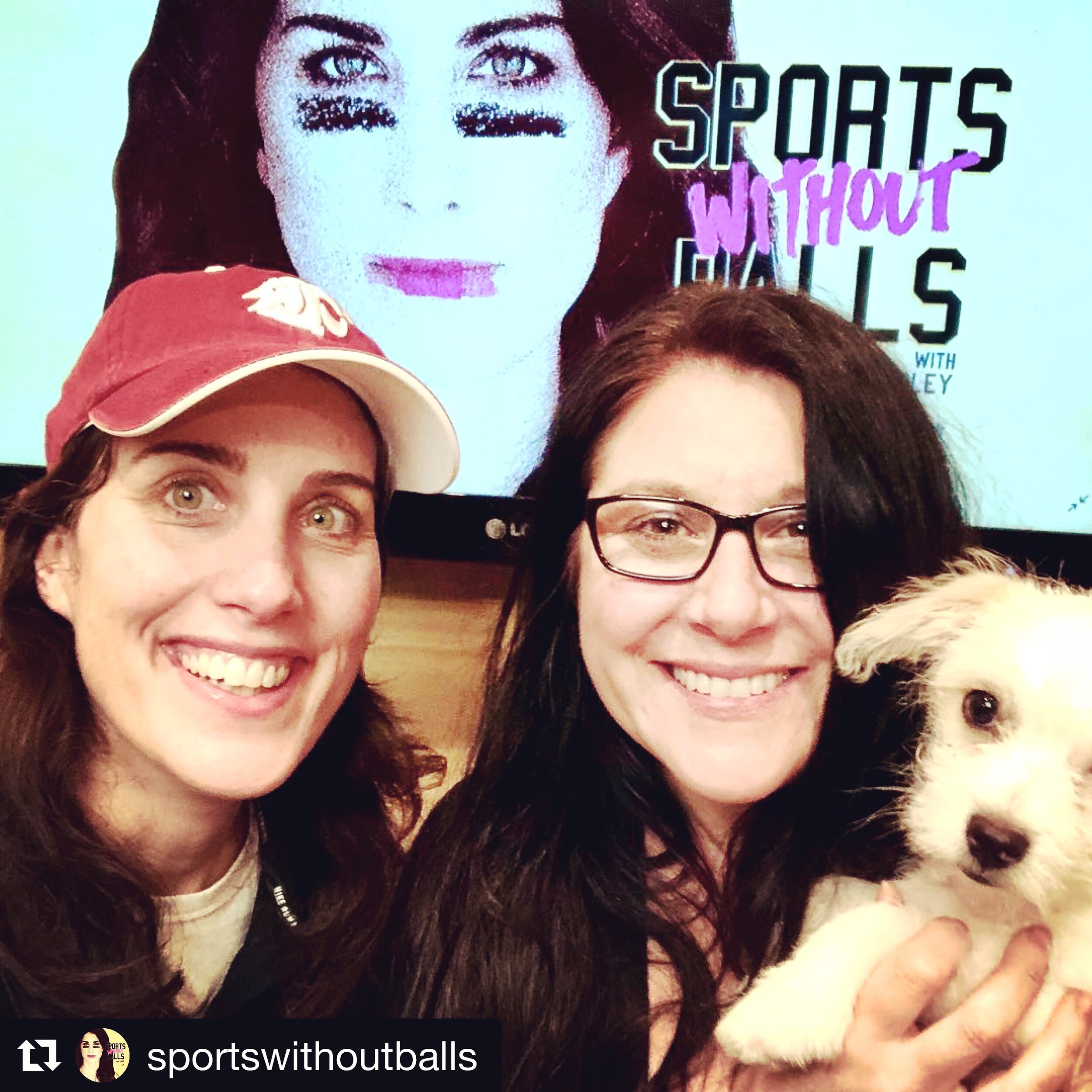 Comedian Erin Foley and baby Rainey on Sports Without Balls podcast