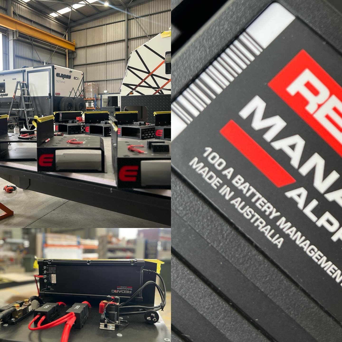 Bench builds underway for the new @redarc_electronics manager Alpha 100&rsquo;s and 50&rsquo;s with our in house control boxes 🤙🏽 #elross #innovation #thepowerofredarc #australianmade #offgrid #powersystems #solar #construction #engineering #autoel